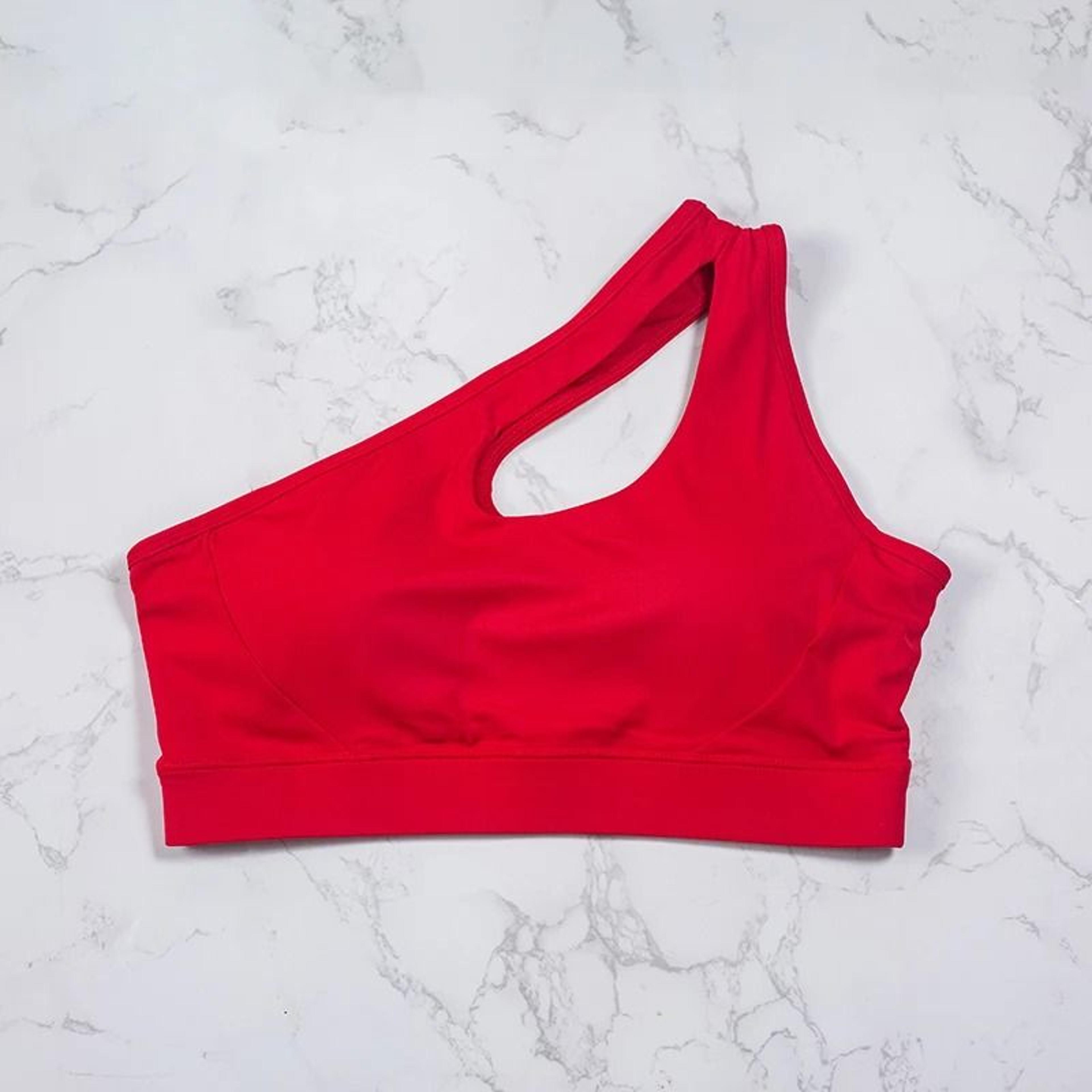DIAS FIT JOY Womens One Shoulder Sports Bra Yoga Vest 12
