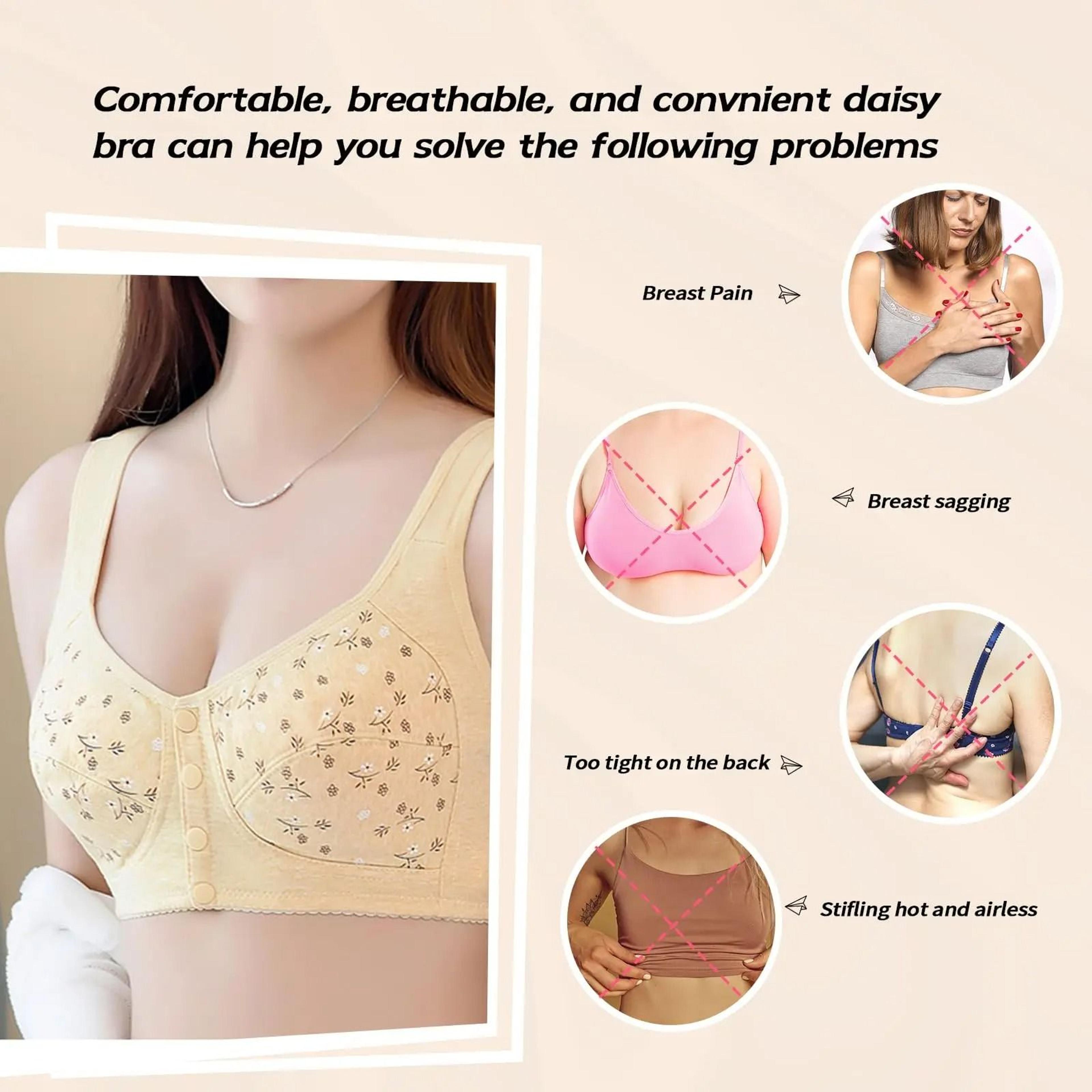 Elegant Front Buckle Floral Bra  7Piece Premium Set 4