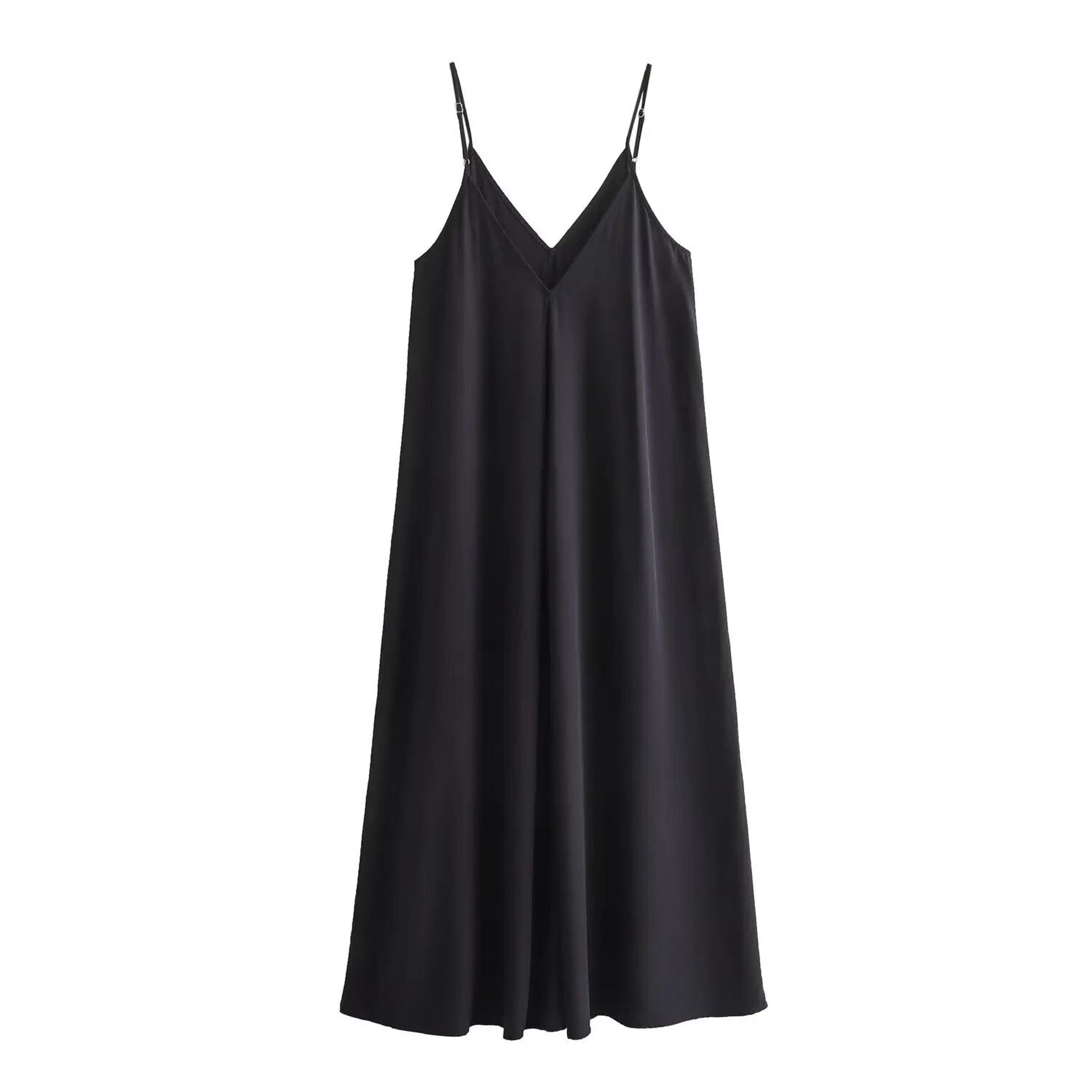 MUJER Black Slip  Red Draped Backless Maxi Dress 3