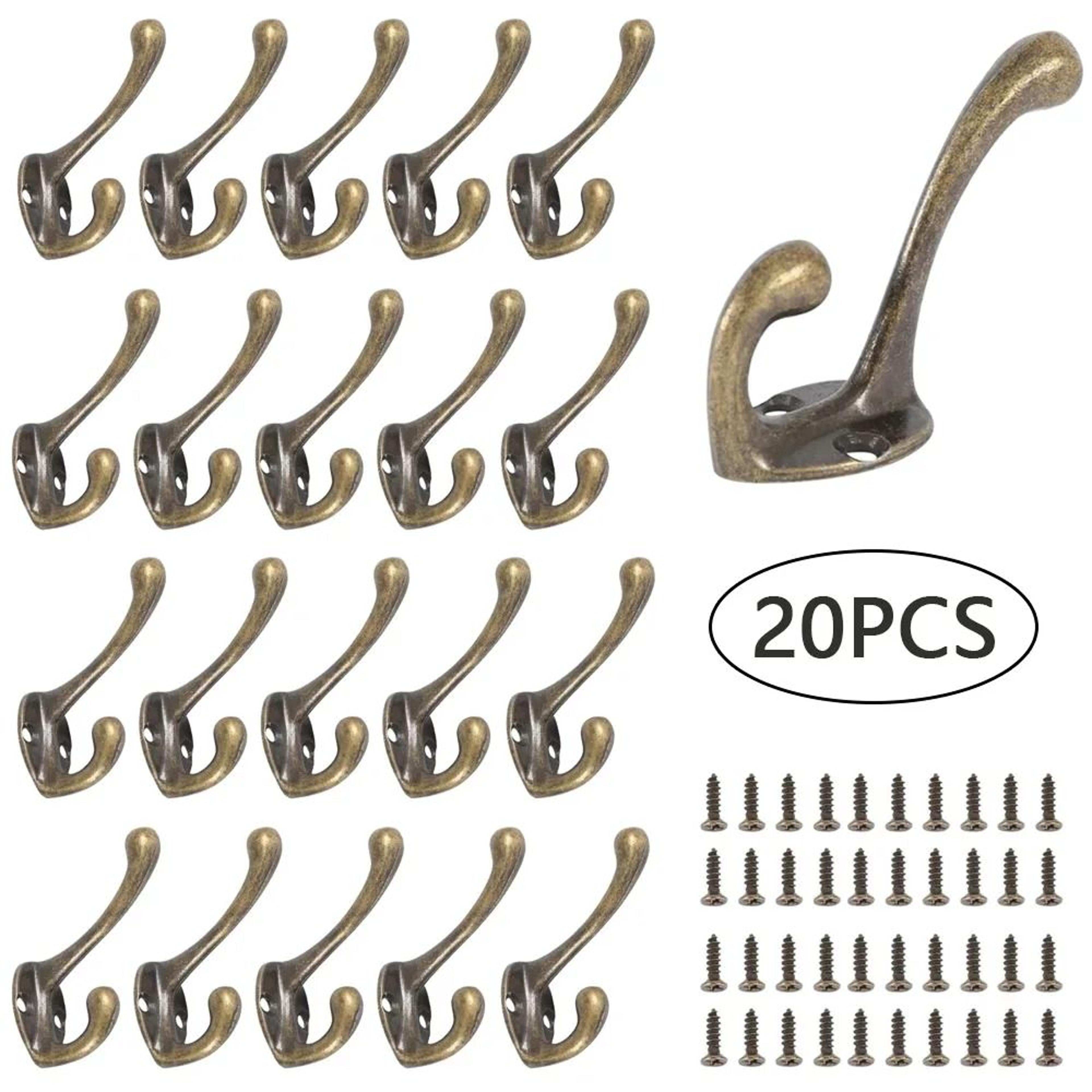 1020 Pcs Wall Mounted Dual Coat Hooks  Bronze Vintage Style 8
