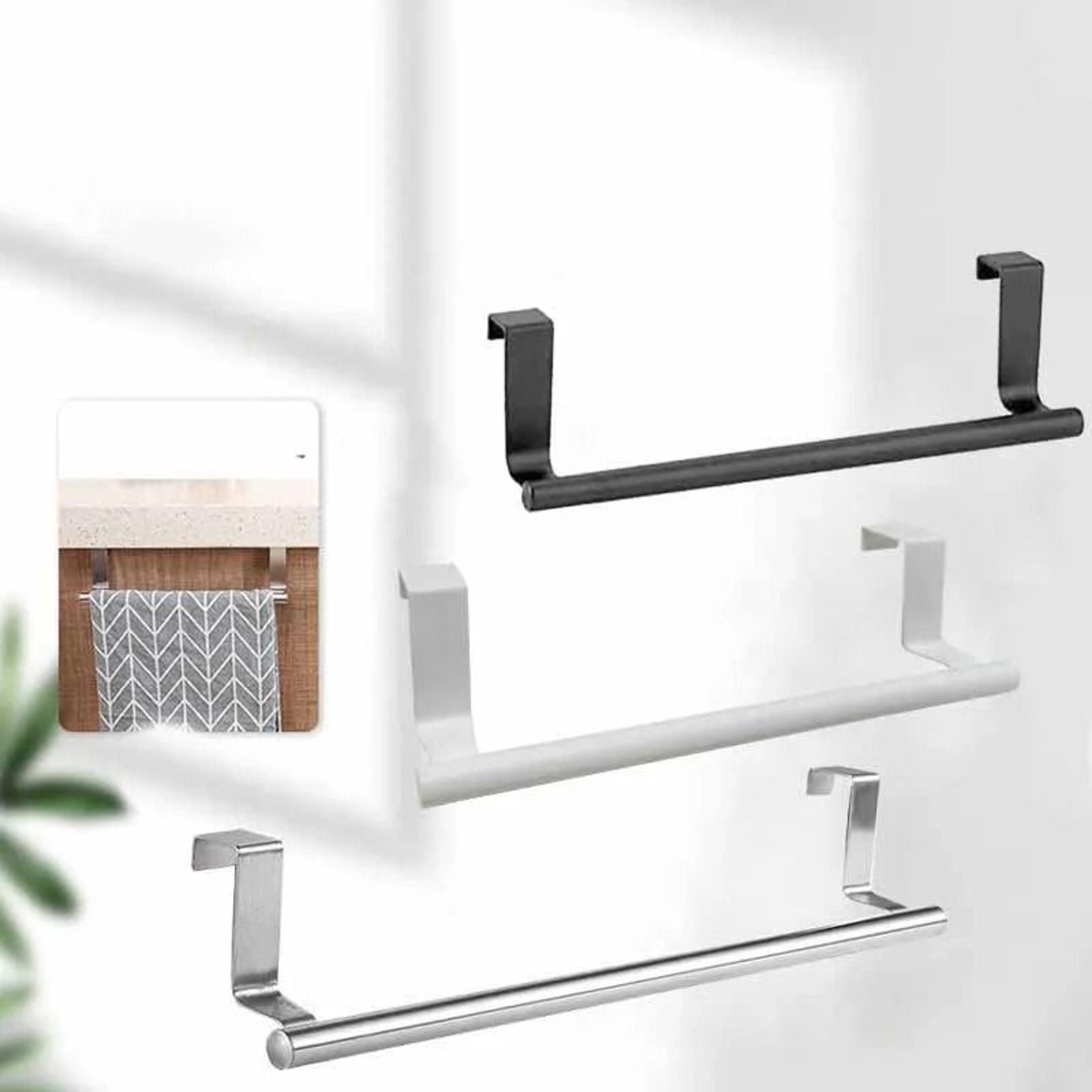 Stainless Steel OvertheDoor Towel Bar  Rag Rack 0