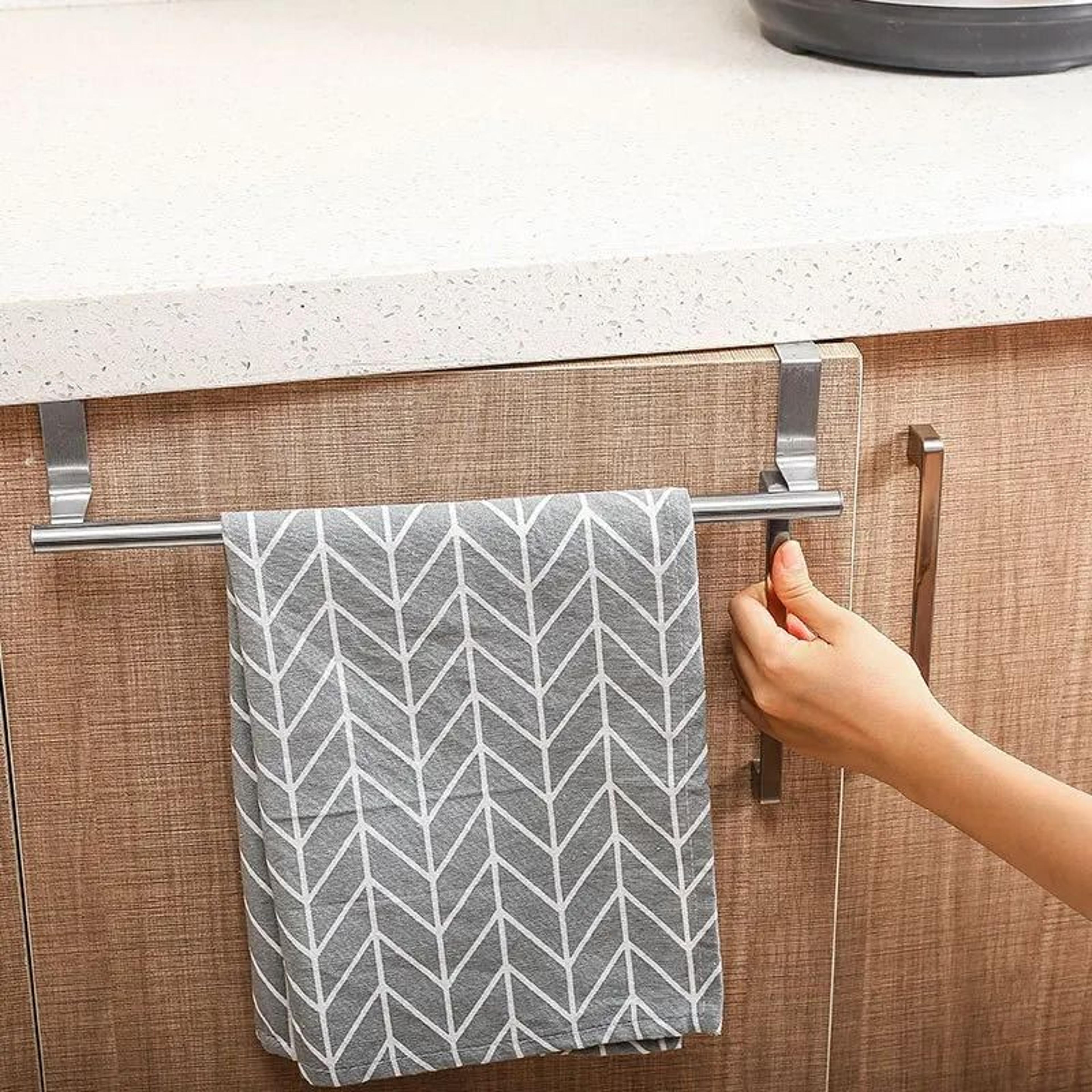 Stainless Steel OvertheDoor Towel Bar  Rag Rack 1