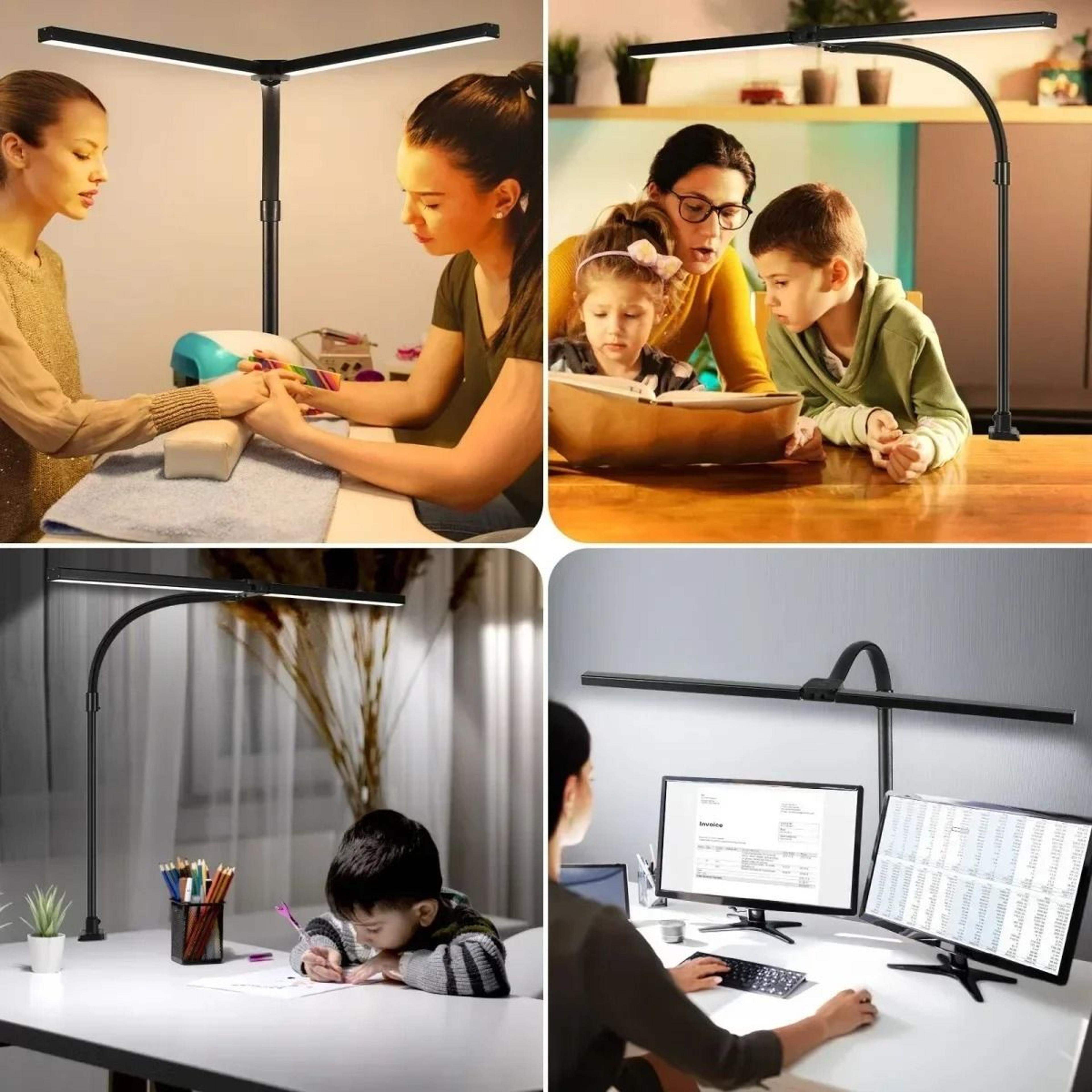 DoubleSingle Head LED Clip Desk Lamp  Monitor Light 5