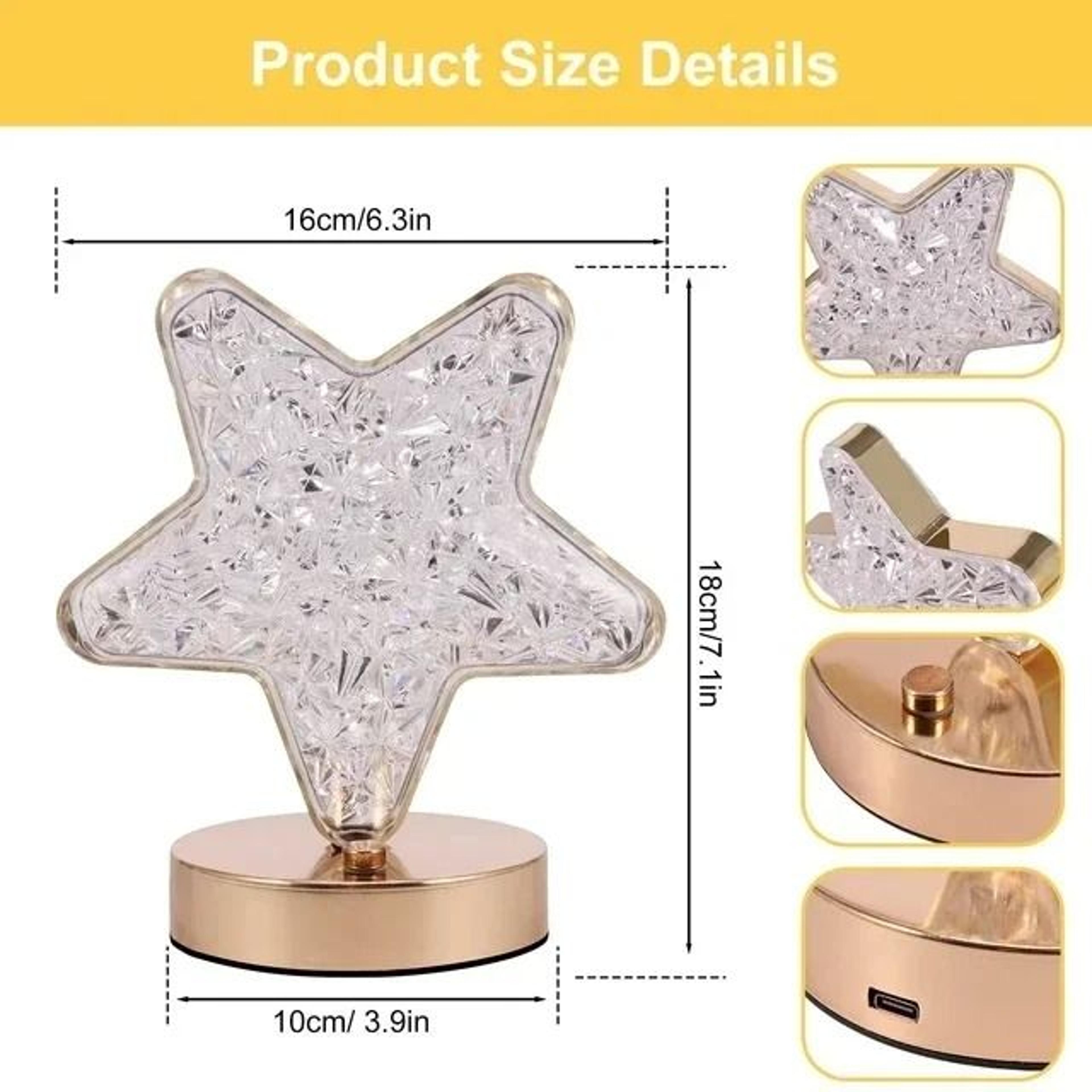 Bedroom Crystal Touch Dimming 3D Moon Lamp 7