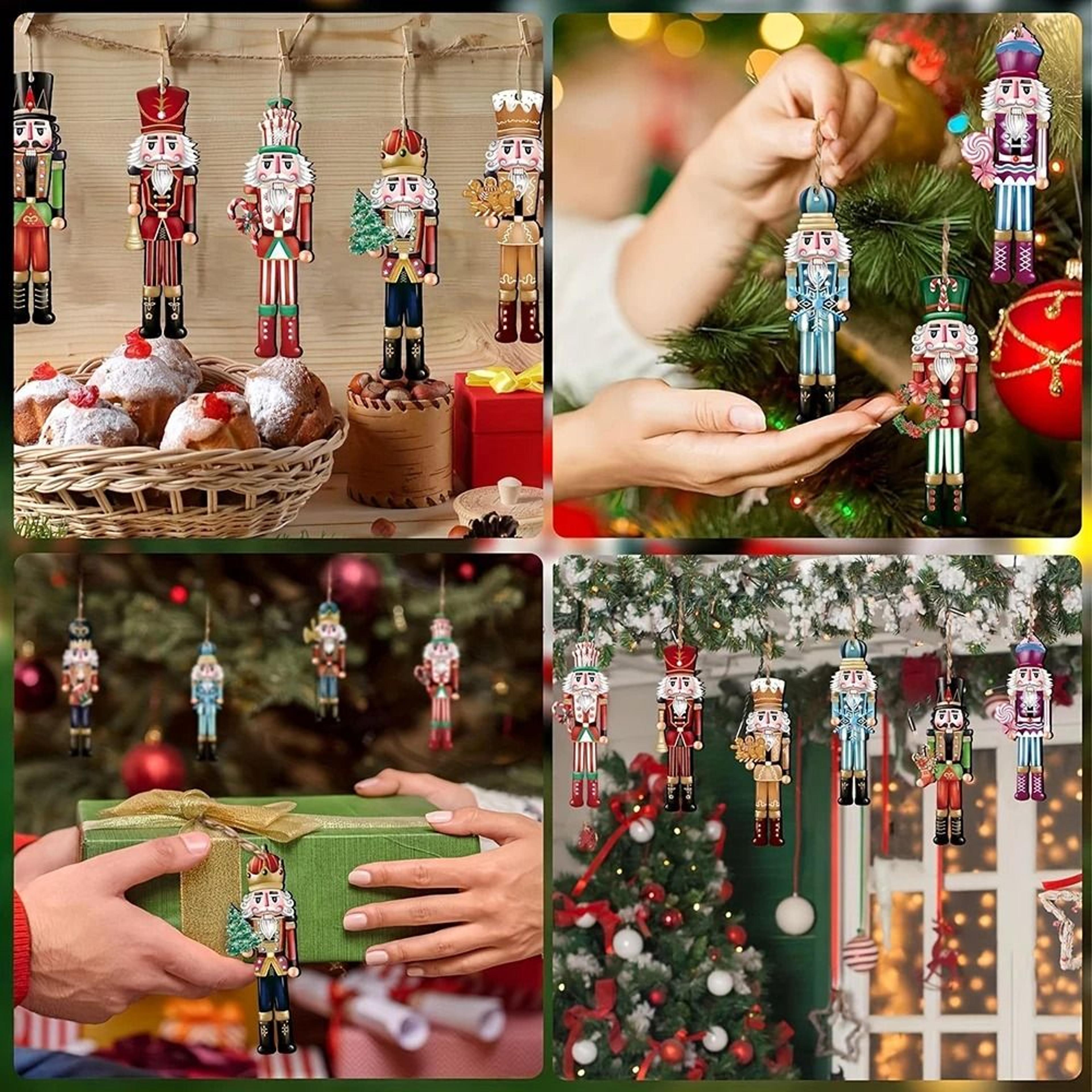 12PCS Nutcracker Wooden Decorative Set  Christmas Gift Party Decoration And Home Decor 1