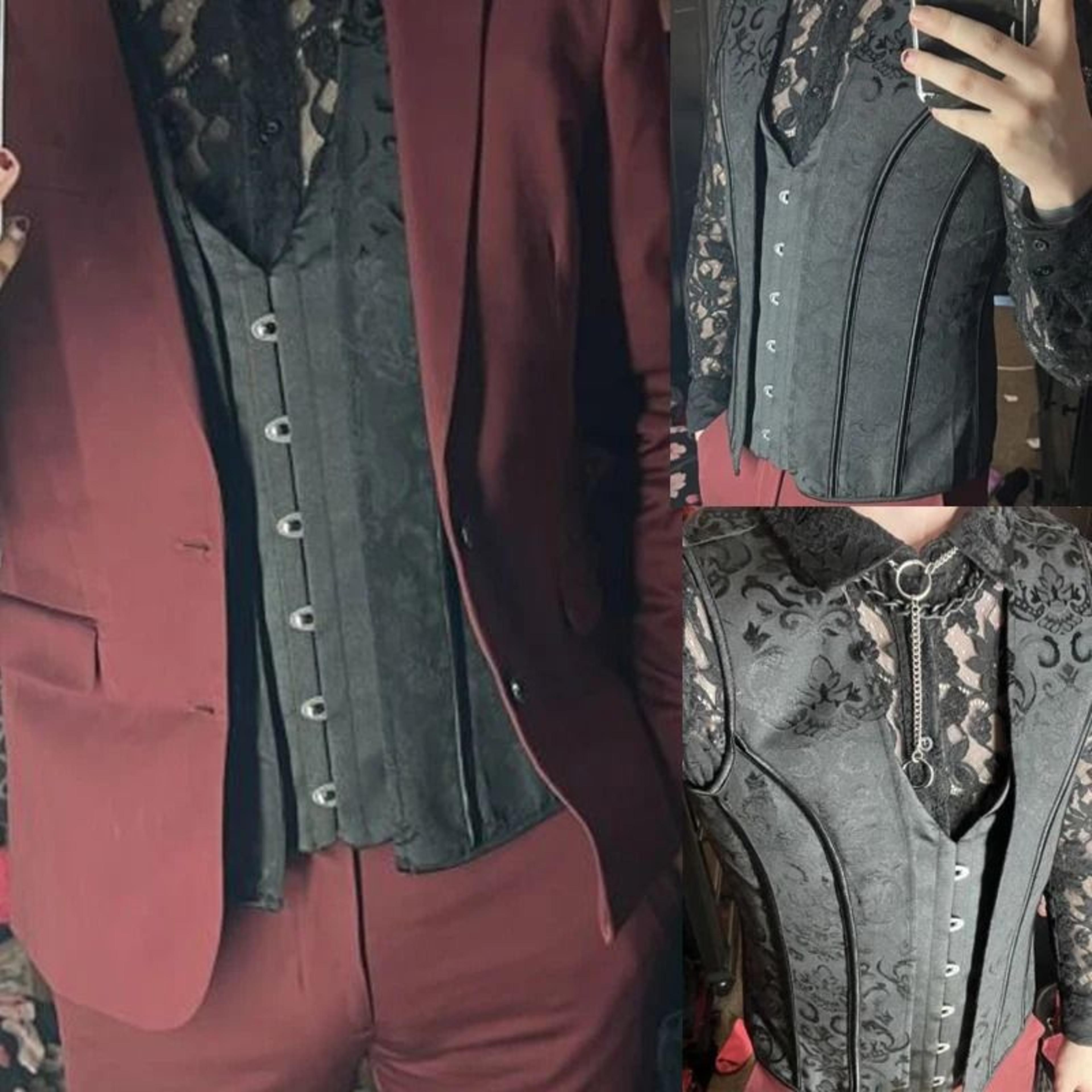 Mens Vintage Medieval Corset Slimming Waistcoat And Tummy Control Shaping Vest 25