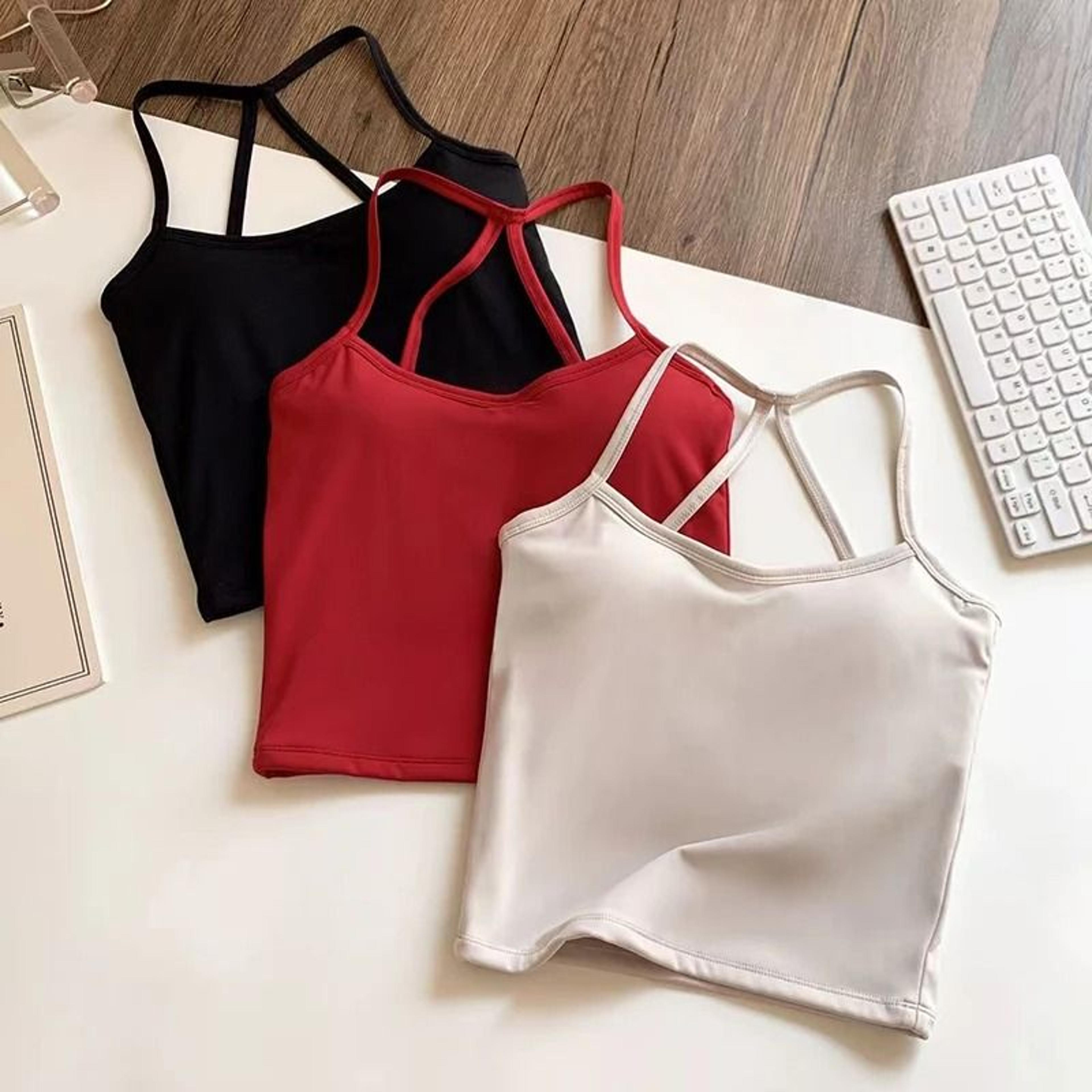 Womens Slim Fit Nude Sports Bra Yoga Fitness Vest Suspension Beautiful Back Design 1