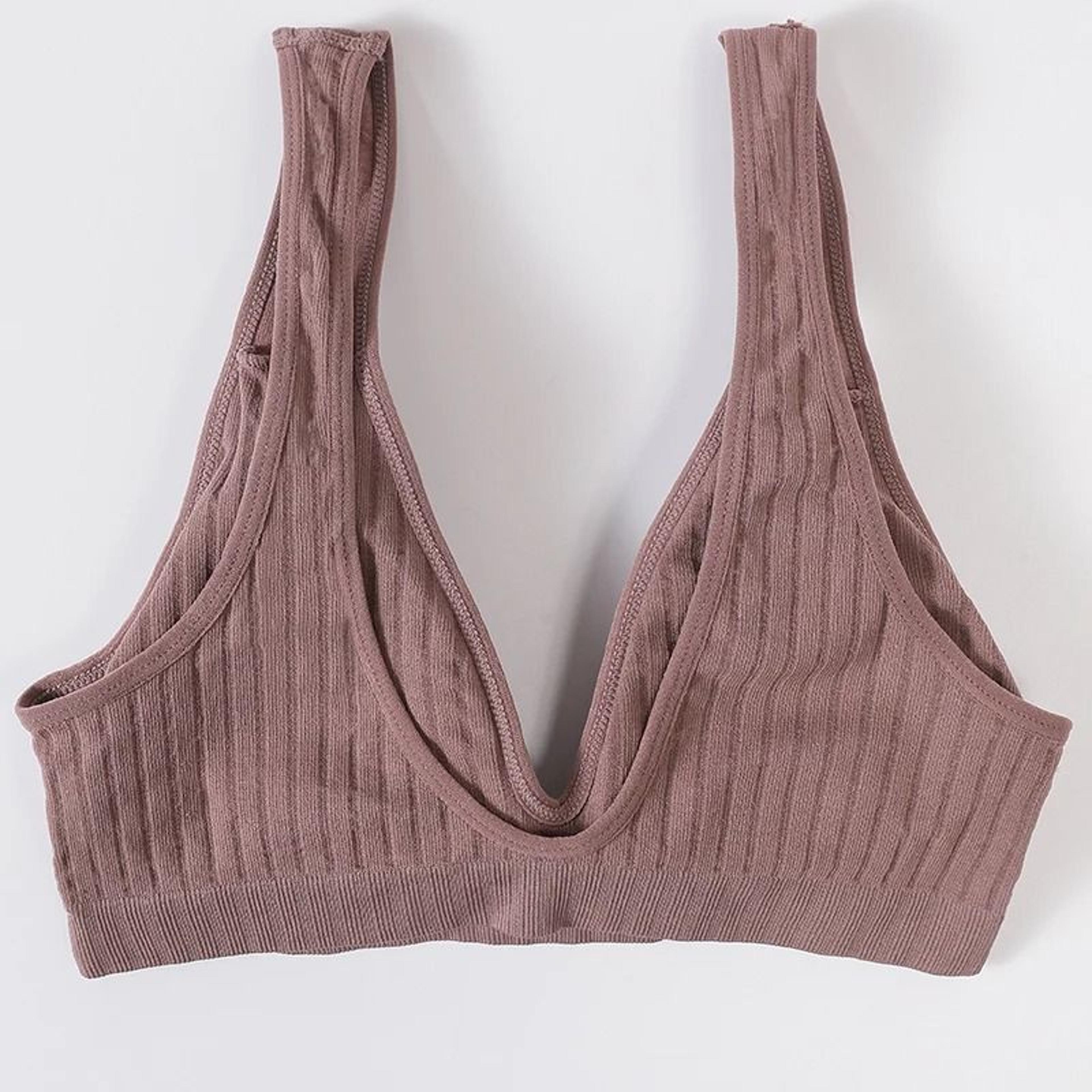 Seamless Deep V Backless Soft Sports Bra Top For Women 4
