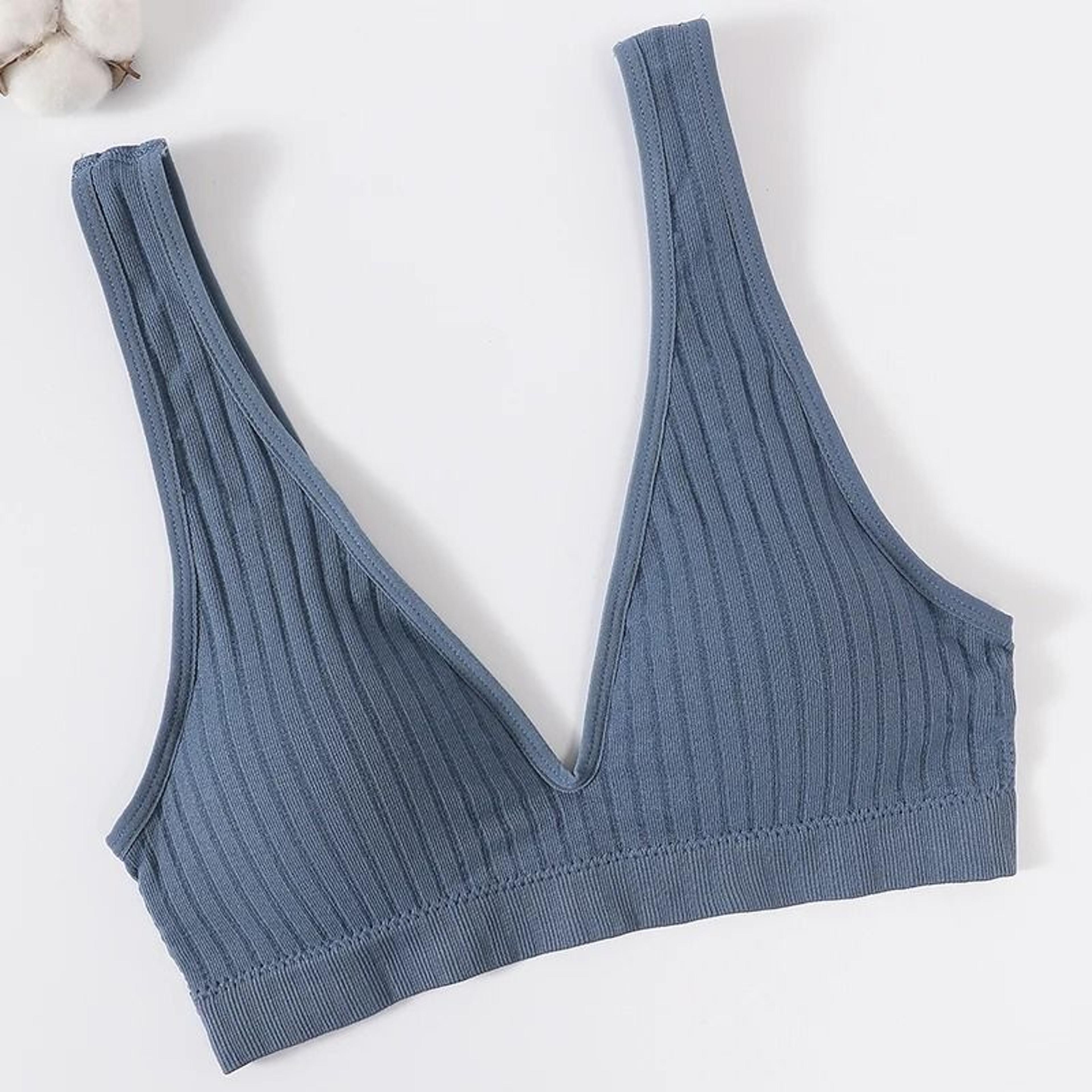 Seamless Deep V Backless Soft Sports Bra Top For Women 9
