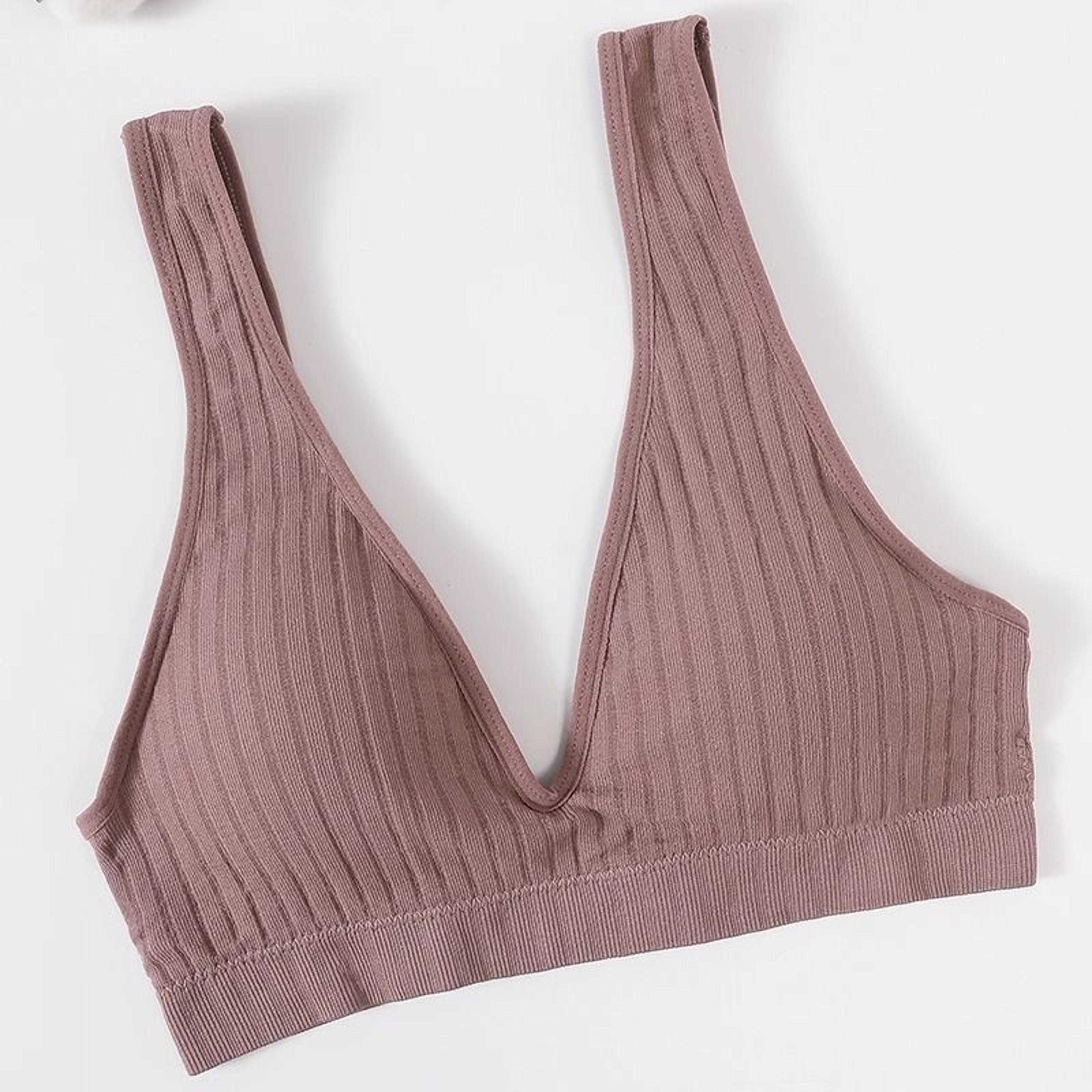 Seamless Deep V Backless Soft Sports Bra Top For Women 7