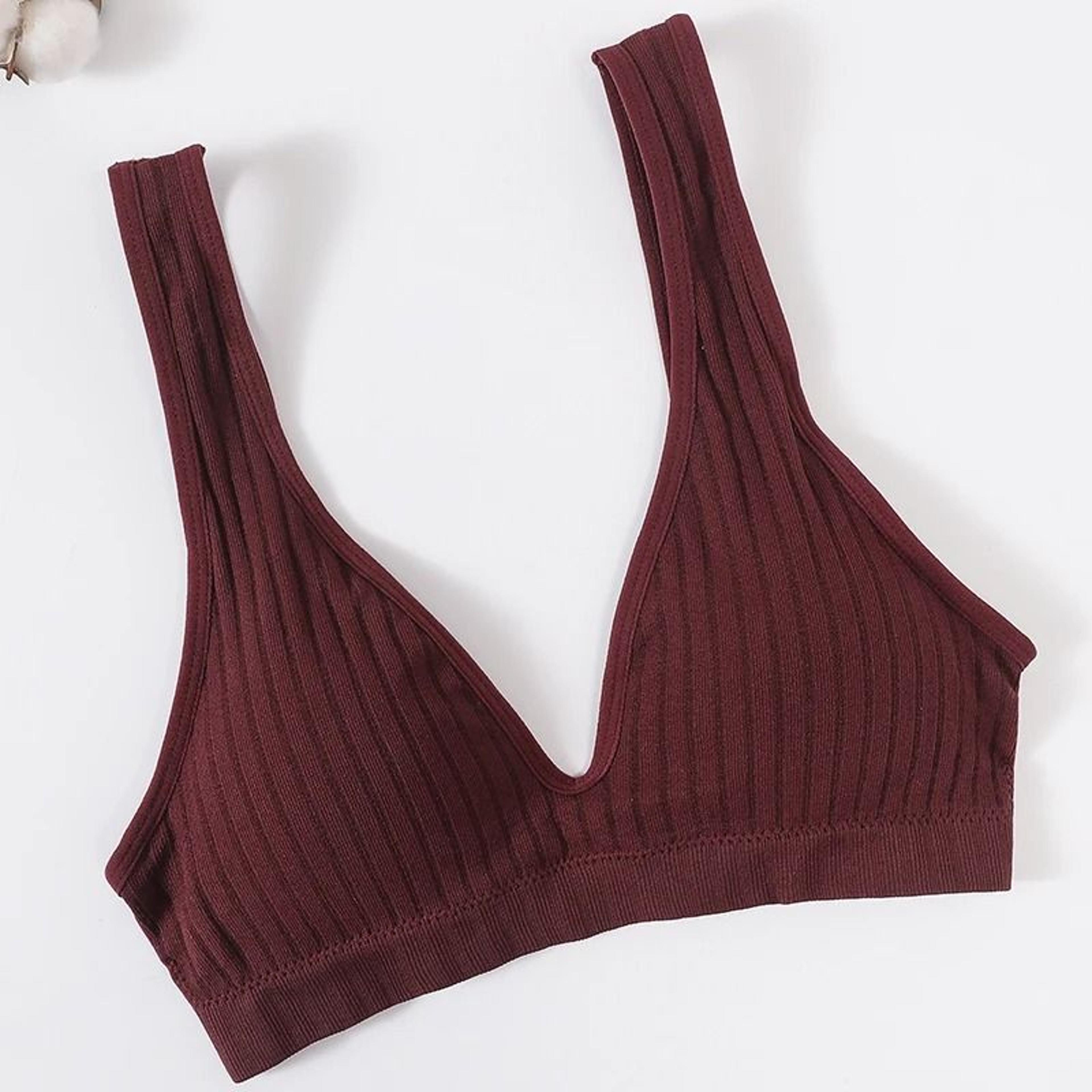 Seamless Deep V Backless Soft Sports Bra Top For Women 16