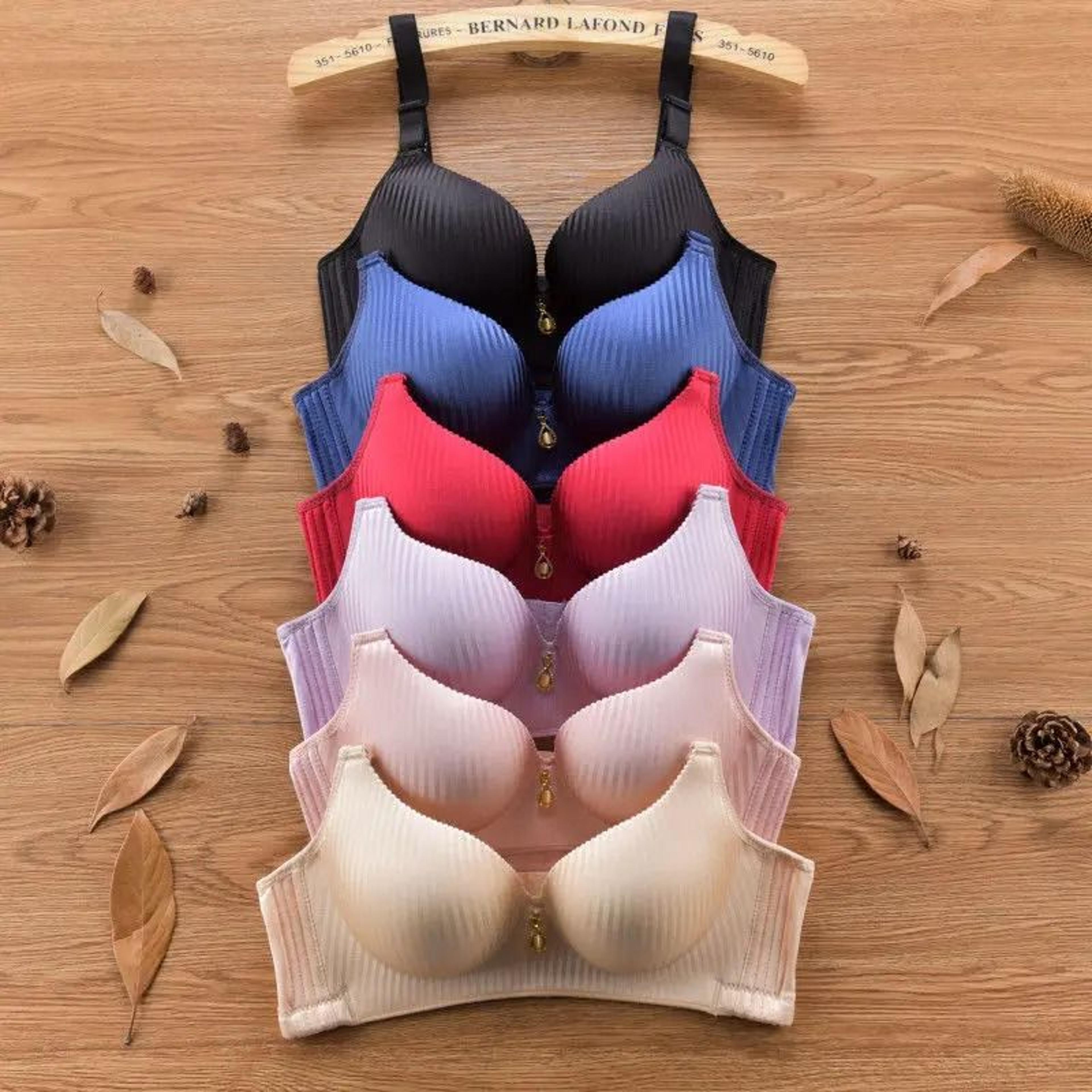 2024 New 8cm Thick Push Up Bra WireFree No Steel Ring Seamless Adjustable Padded Lingerie 2