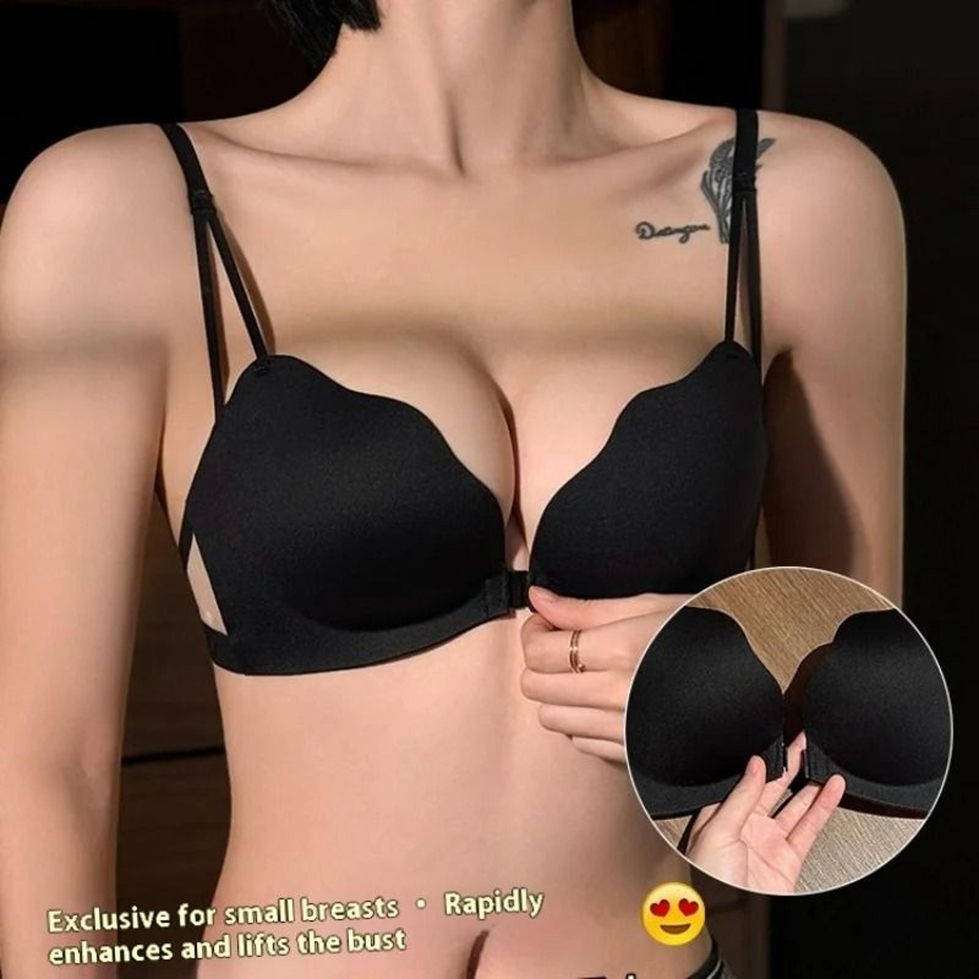 New Front Buckle Beautiful Back Gathered Nonwired Breathable Bra 3