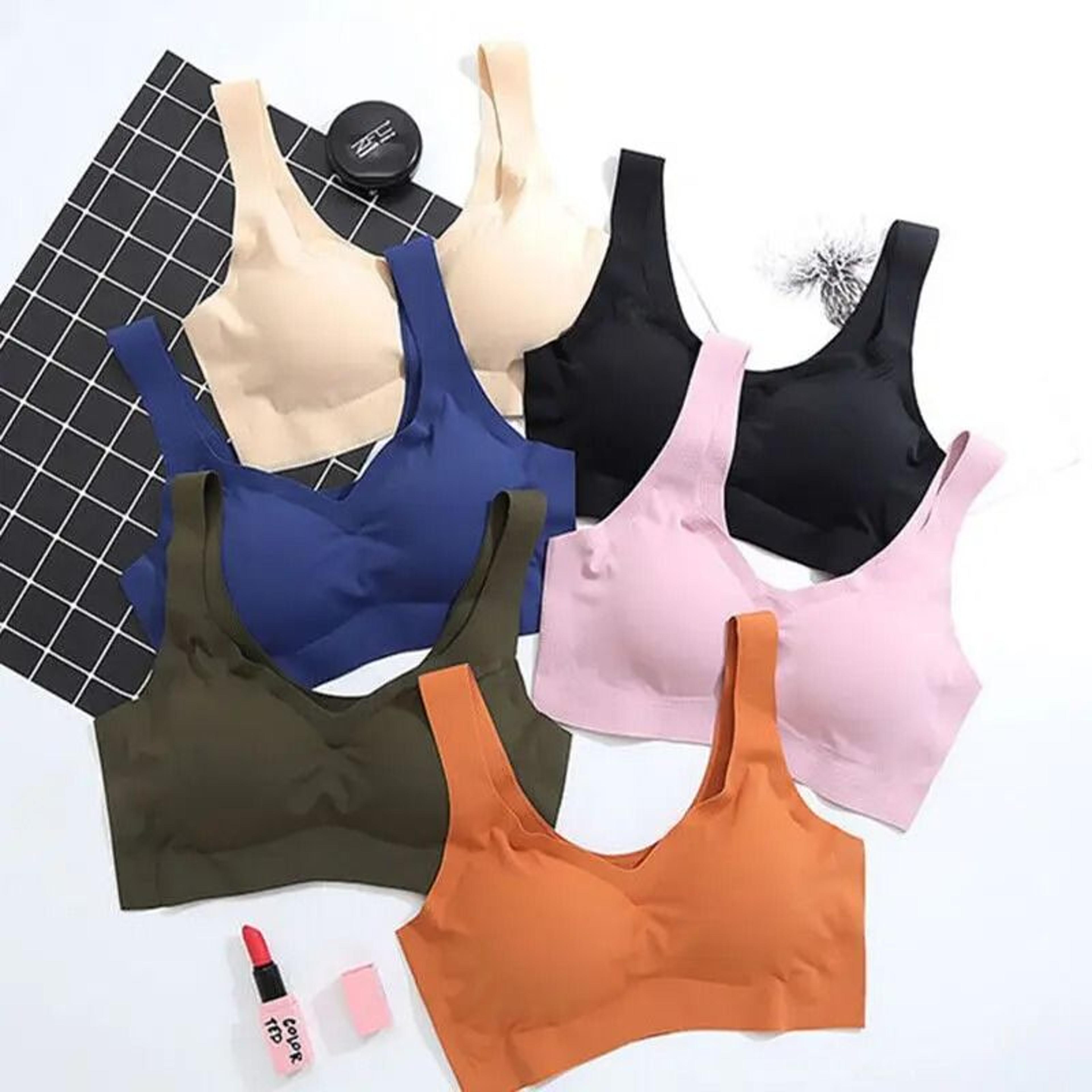 2024 Women Seamless Ice Silk Bra Removable Pad Yoga Vest 5