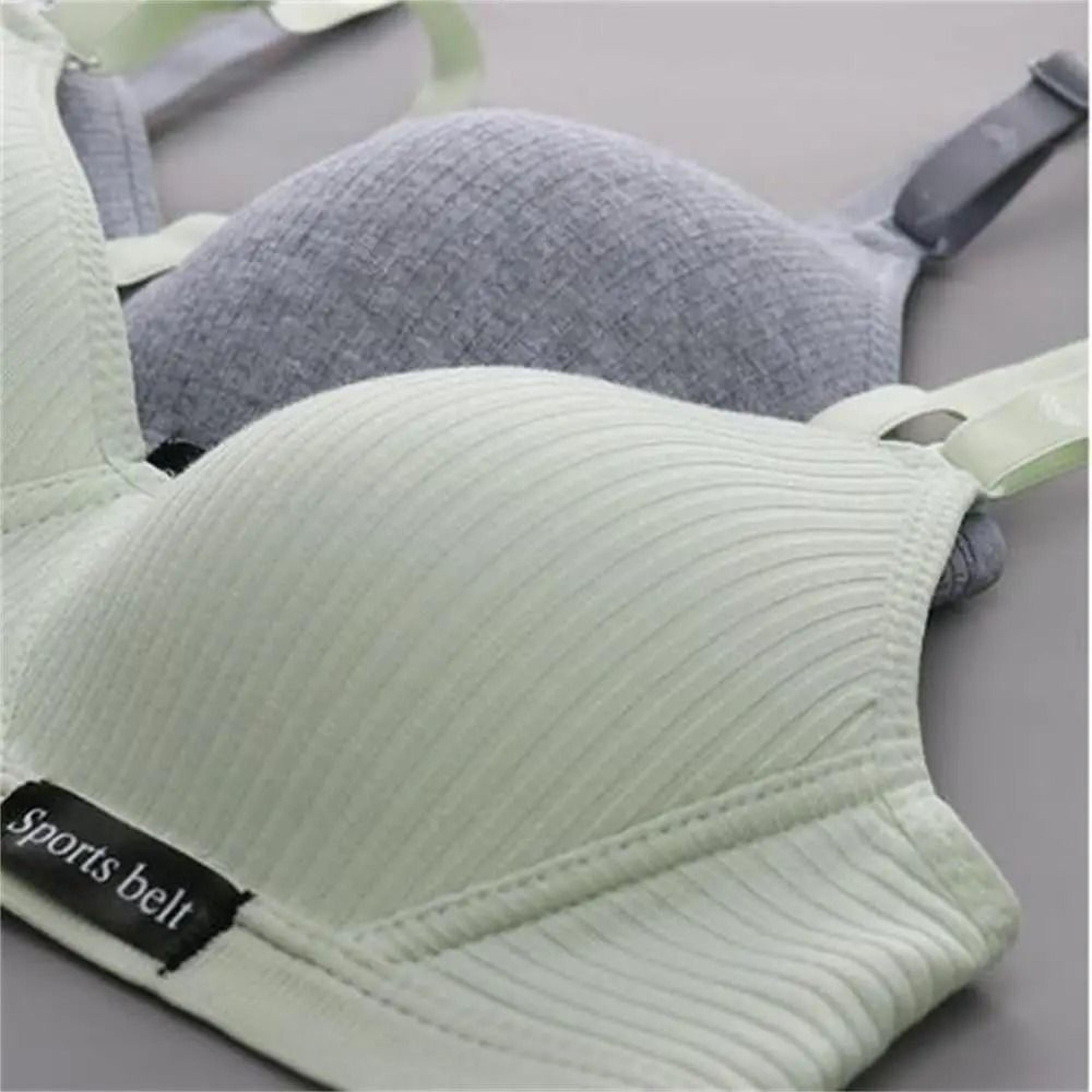 New Simple Cotton Student Bra Underwear  Comfortable Sleep  Sports Vest 2