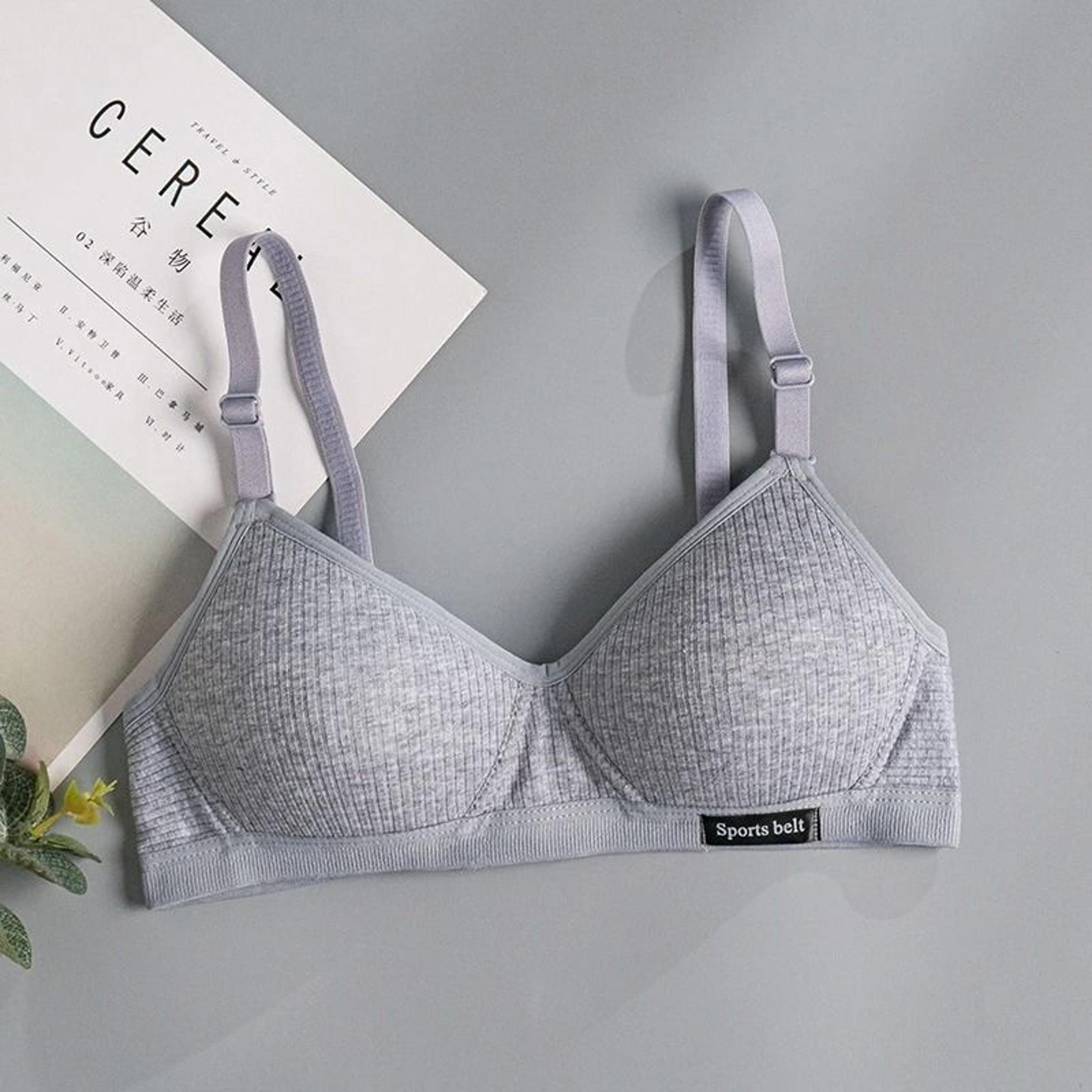FallSweet Cotton Wireless Bra  Seamless VShaped Gathering Underwear 7