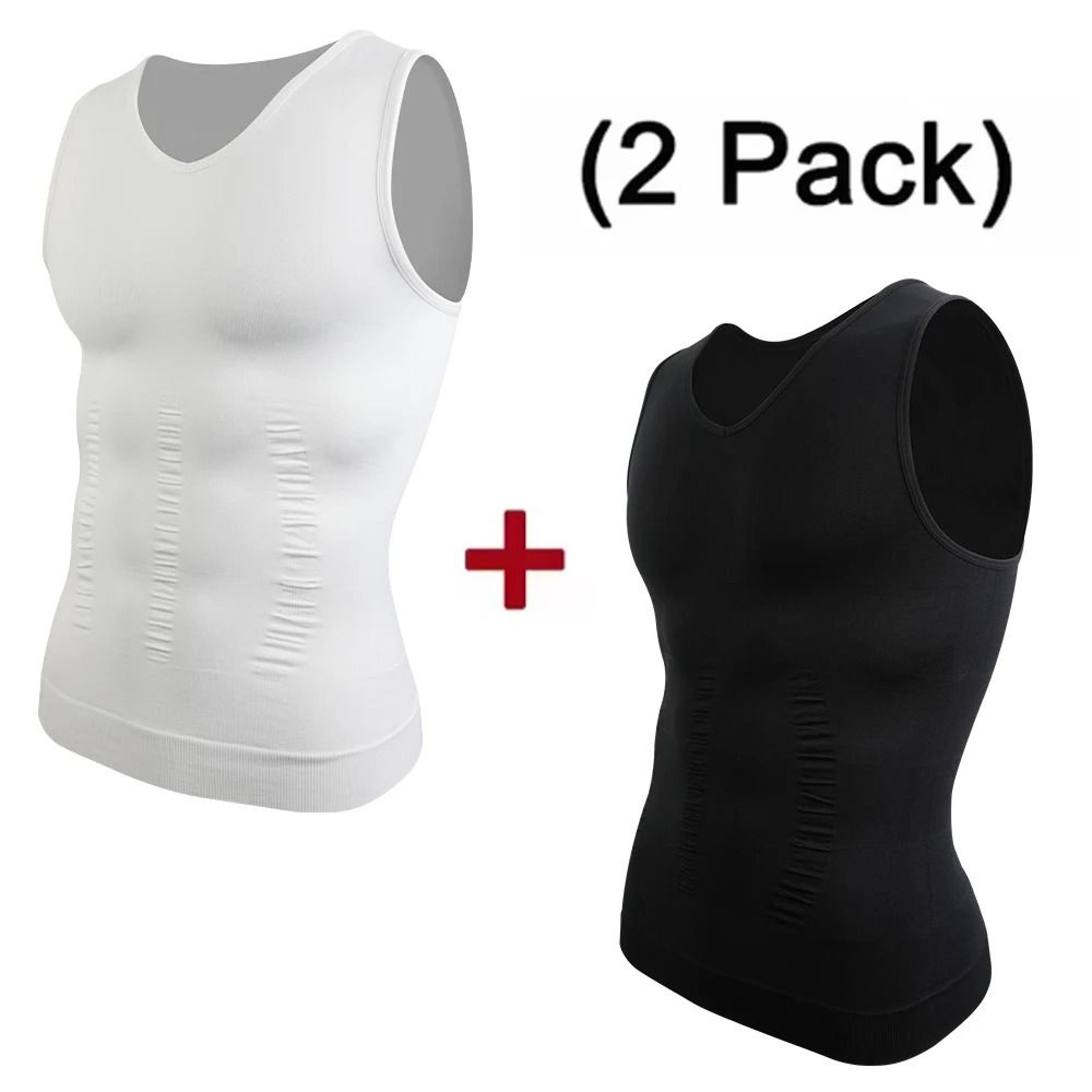 Mens Body Shaper Slimming Shirt  Compression Muscle Tank Top 8