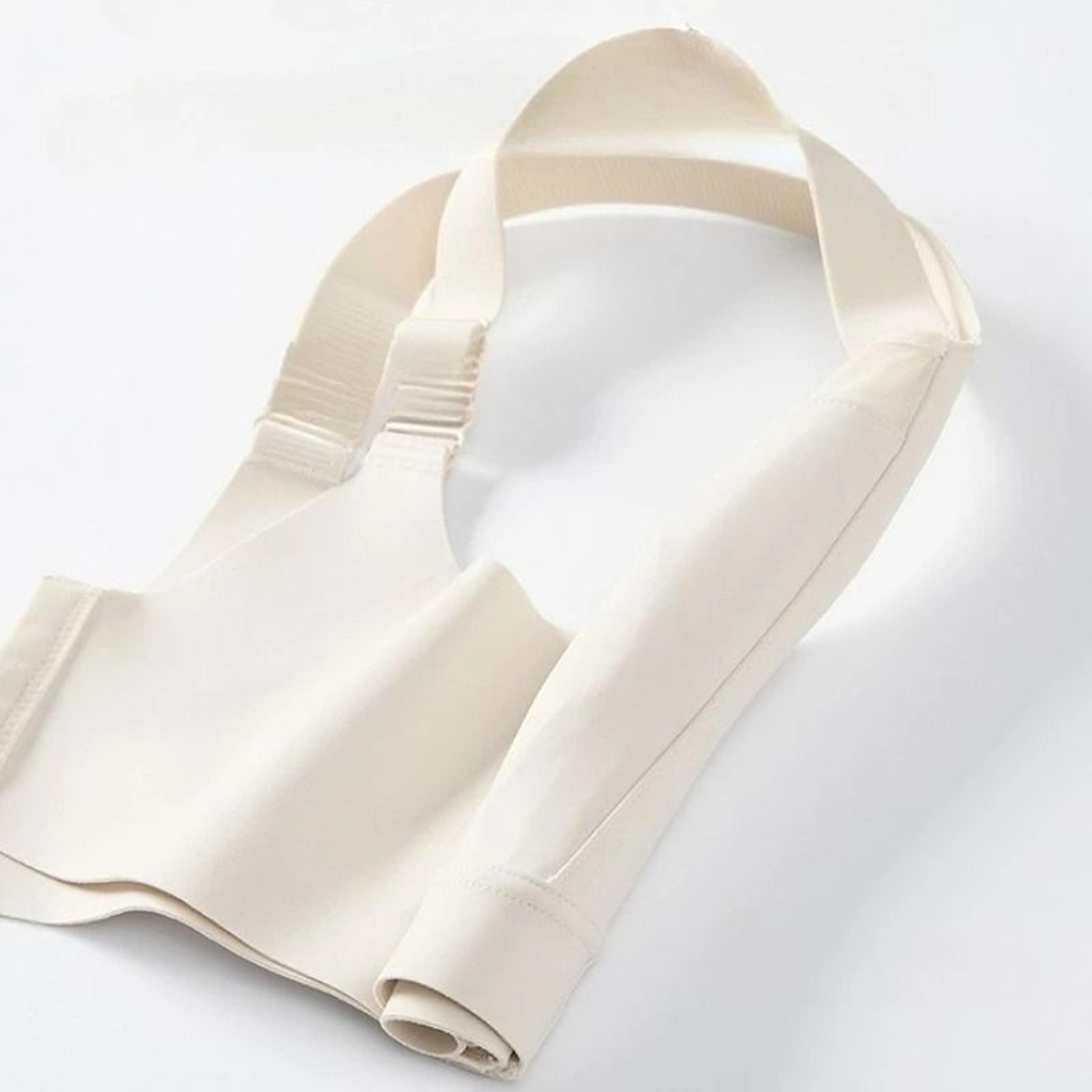 White Full Cup Minimizer Bra  Seamless Side Control  AntiSag Sport Bra 4