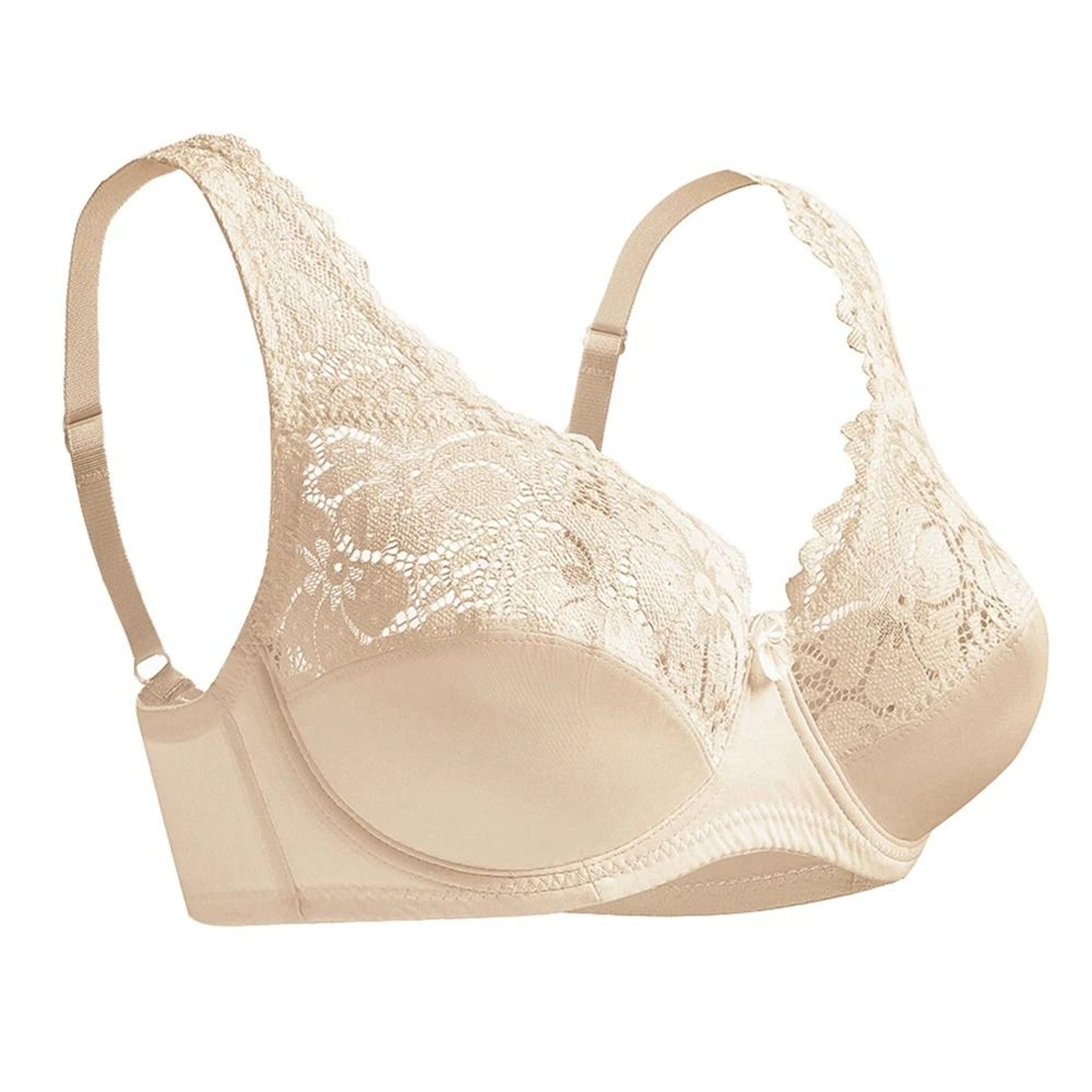 Sexy Embroidery Floral Lace Bra  Plus Size Underwire Plunge Brassiere 8