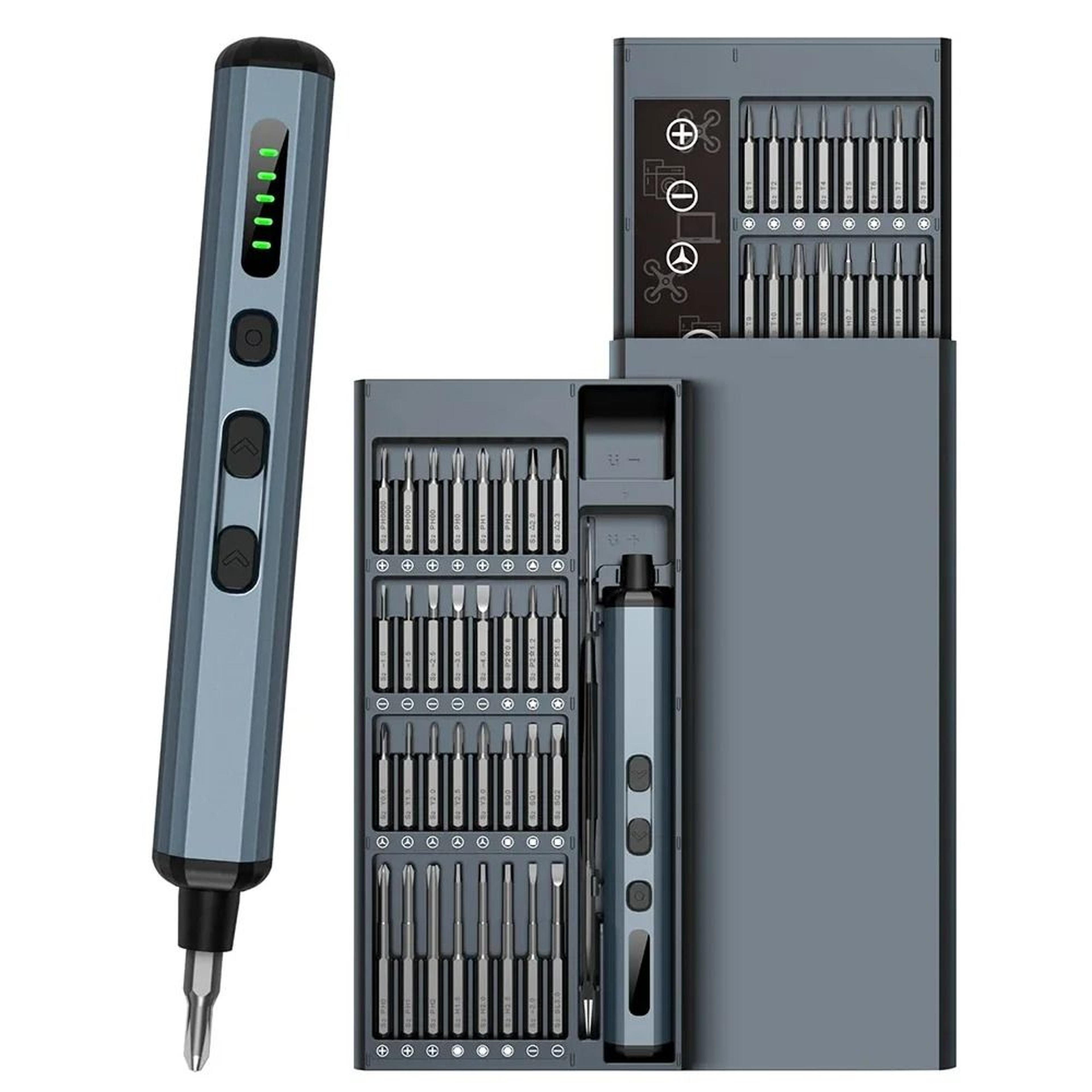 68 in 1 precision electric screwdriver set with 5 torque settings