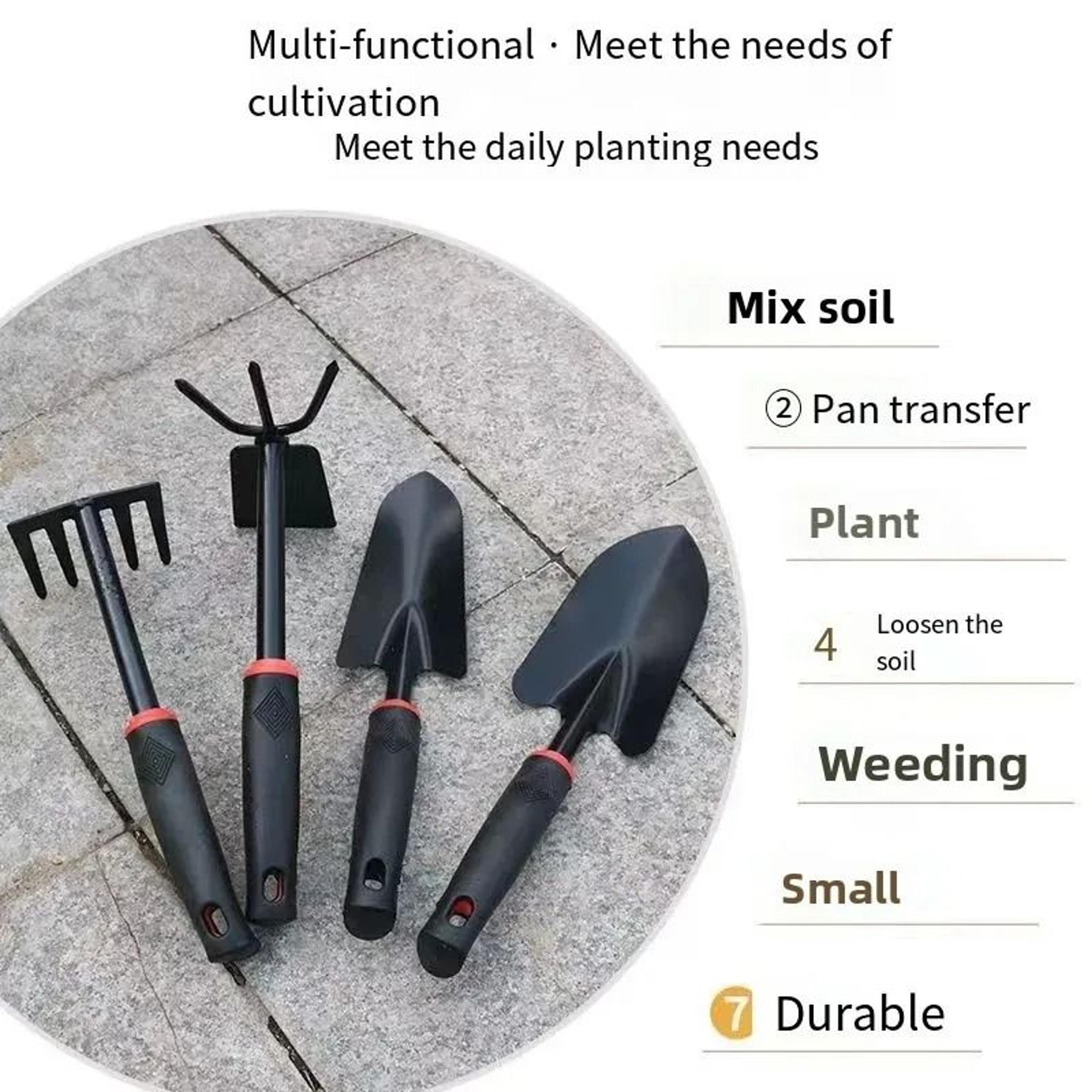 4Piece Gardening Shovel Set  Multifunctional Hand Tools For Vegetable  Flower Gardening 2