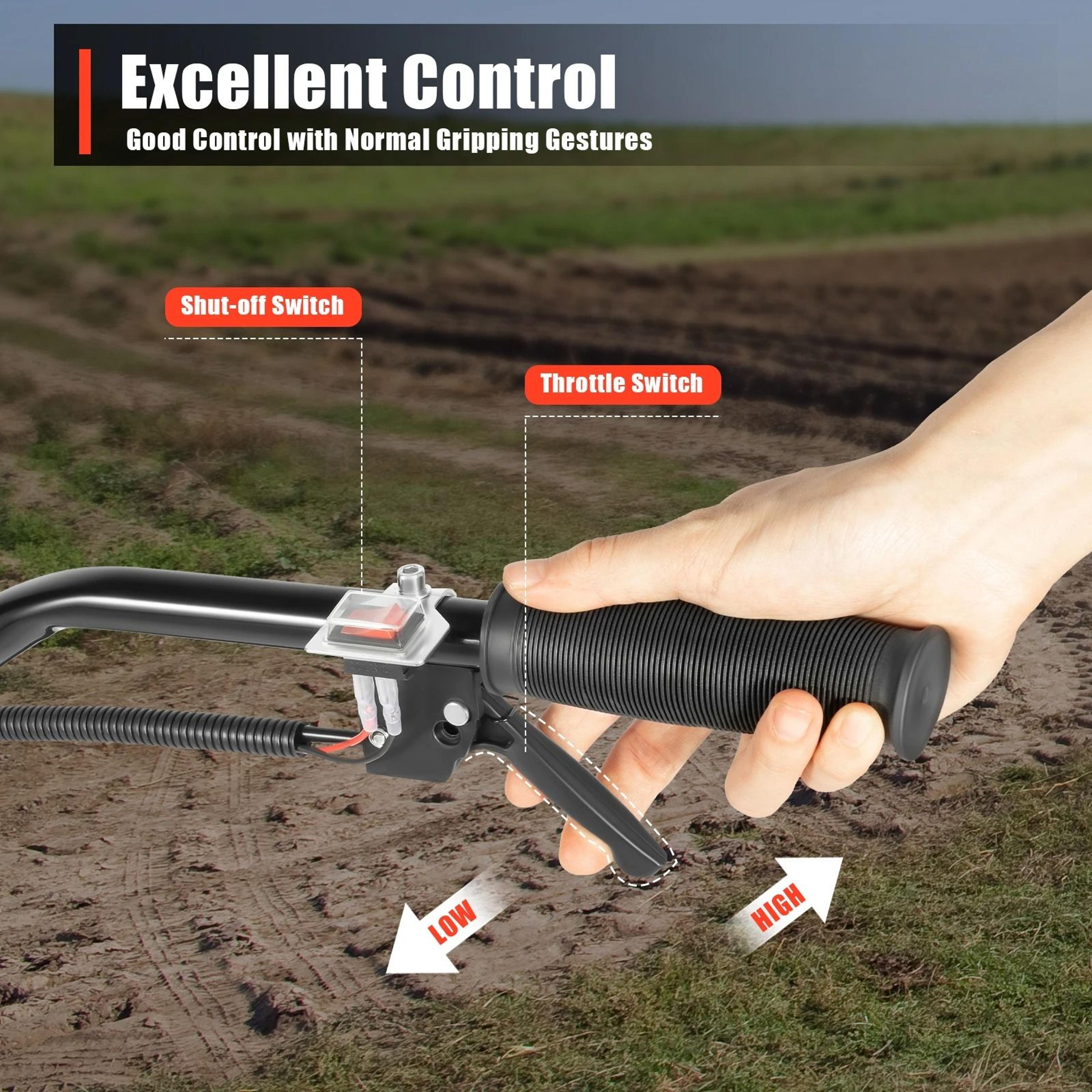 52CC 1700W Gasoline Garden Tiller  Cordless 2Stroke AirCooled Rotary Cultivator For Trenching  Soil 3