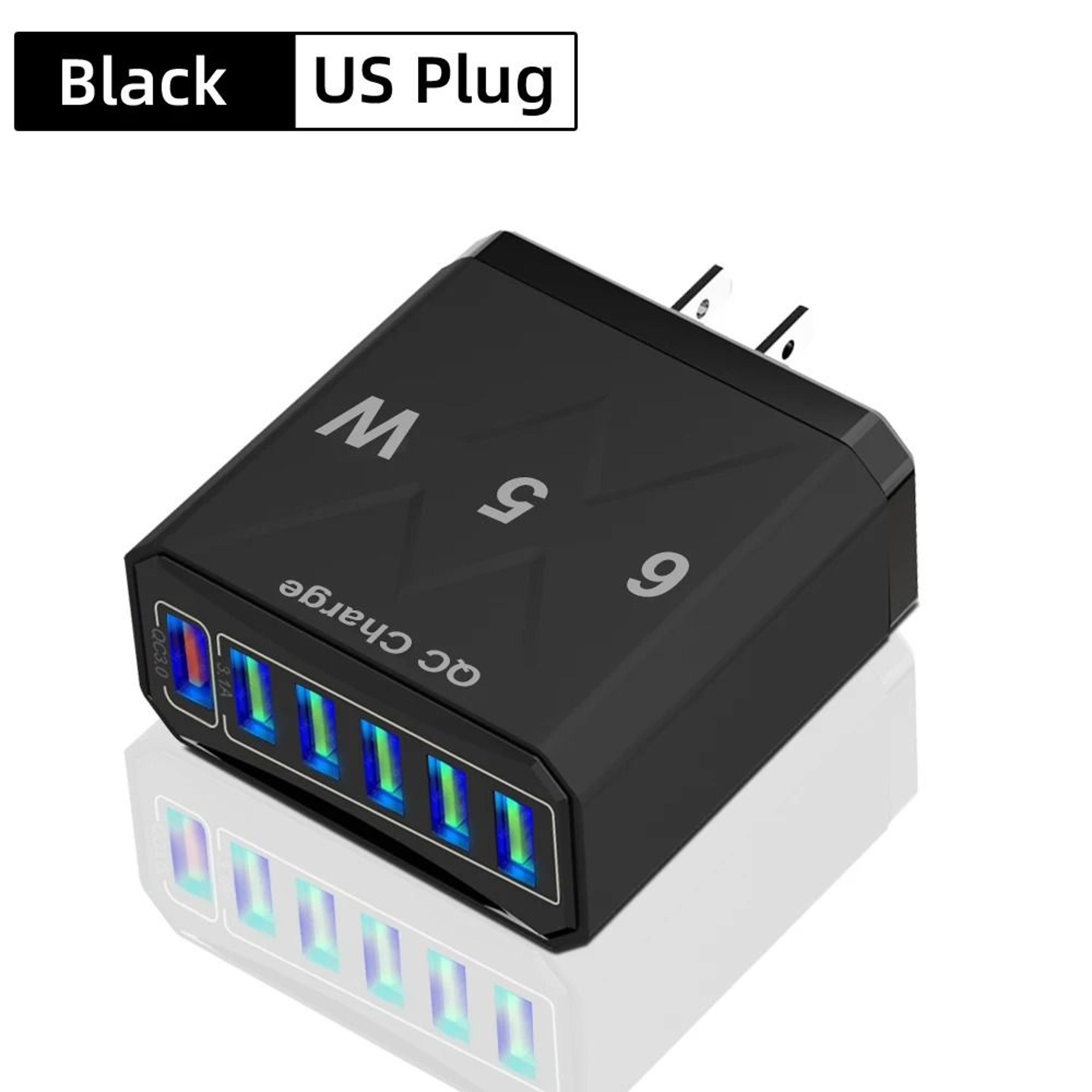 Vumpach 6Port USB Fast Charger  Quick Charge 30 Wall Adapter With Global EUUSUKKR Plug Options 6