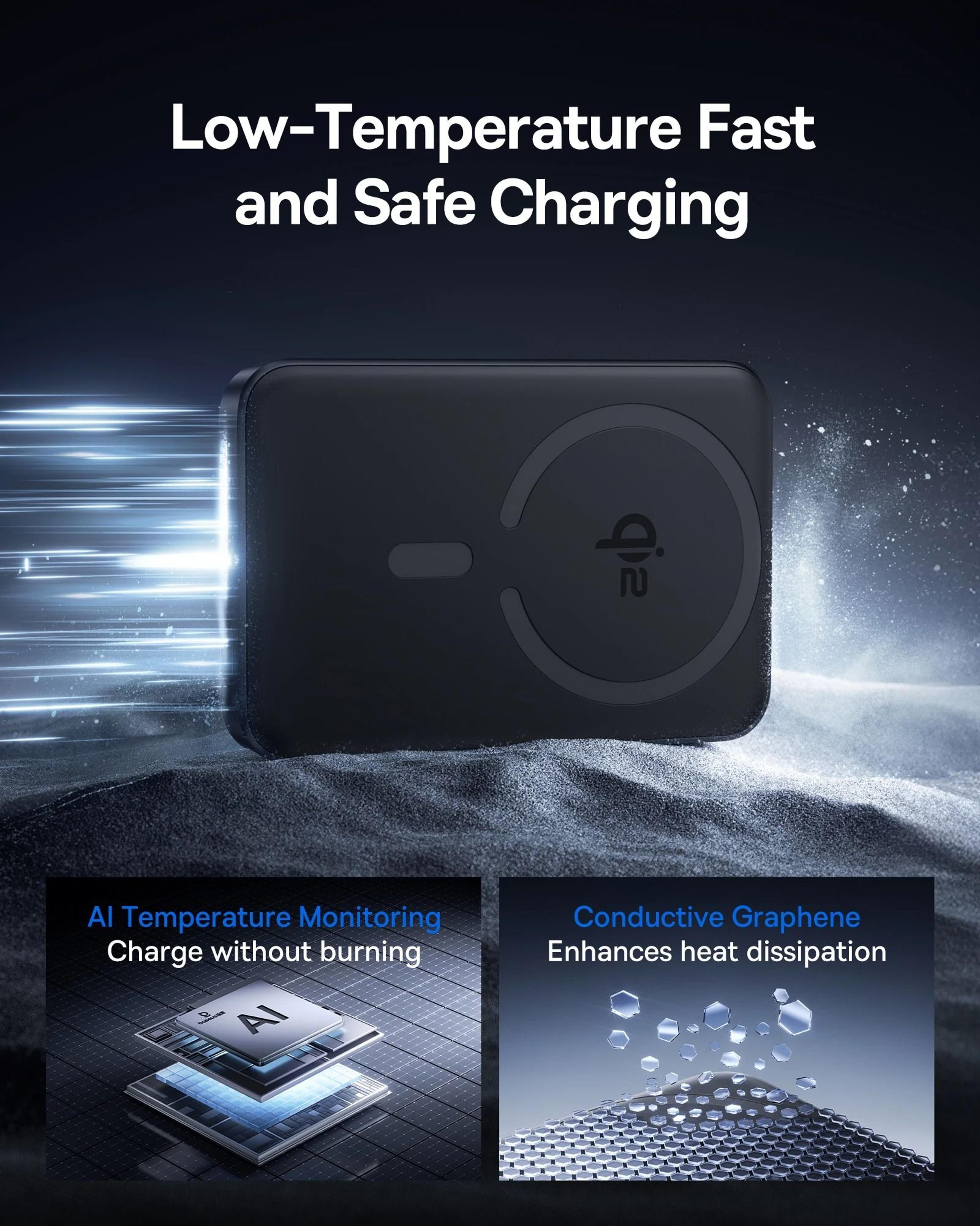 Baseus Qi2 Magnetic Power Bank  10000mAh 15W Wireless  225W Wired Fast Charger For IPhone 16 15 14  5