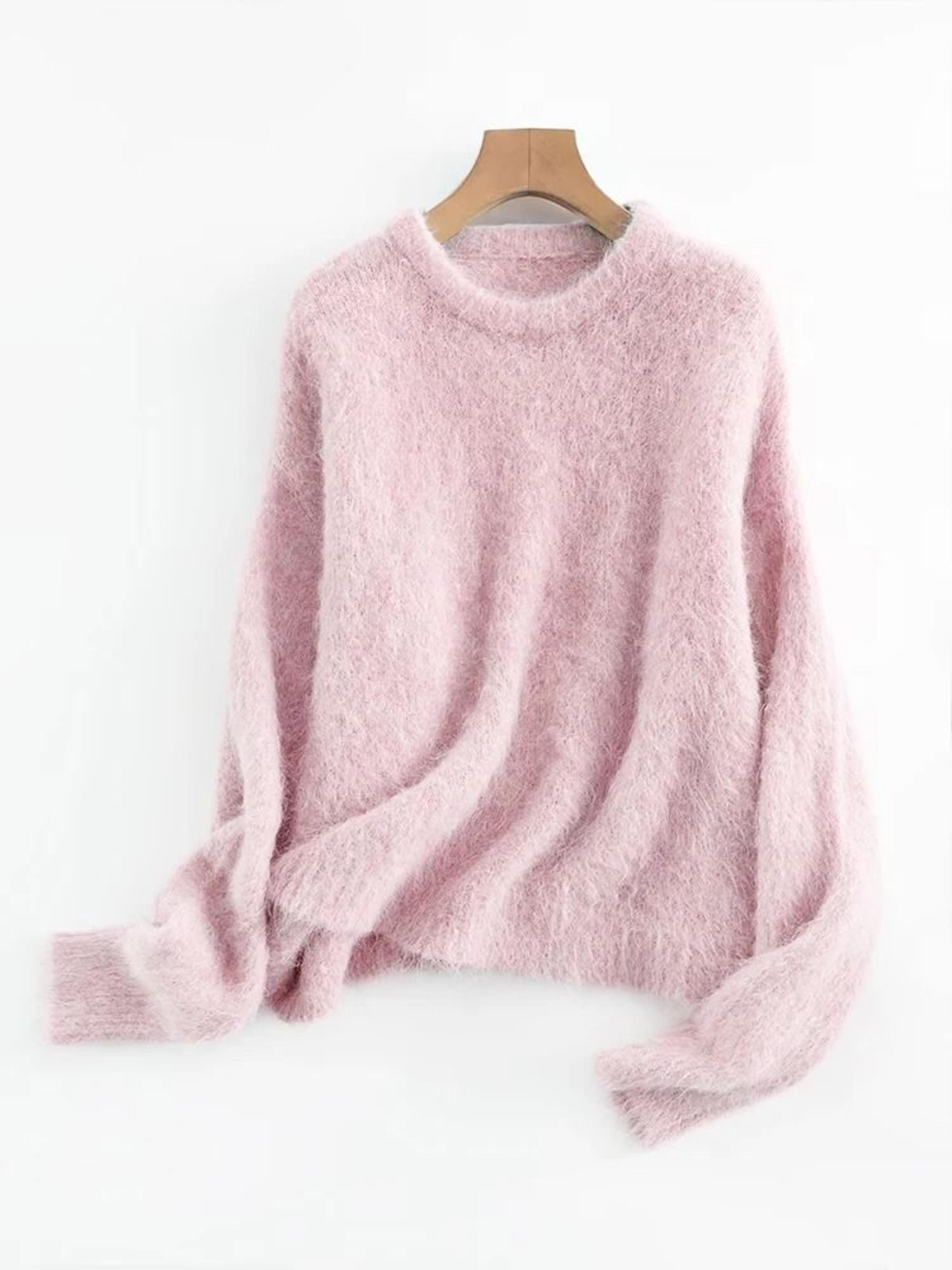 SuyaDream Warm Alpaca Pullover  Loose Dropped Sleeve Luxury Sweater For 2025 FallWinter 6