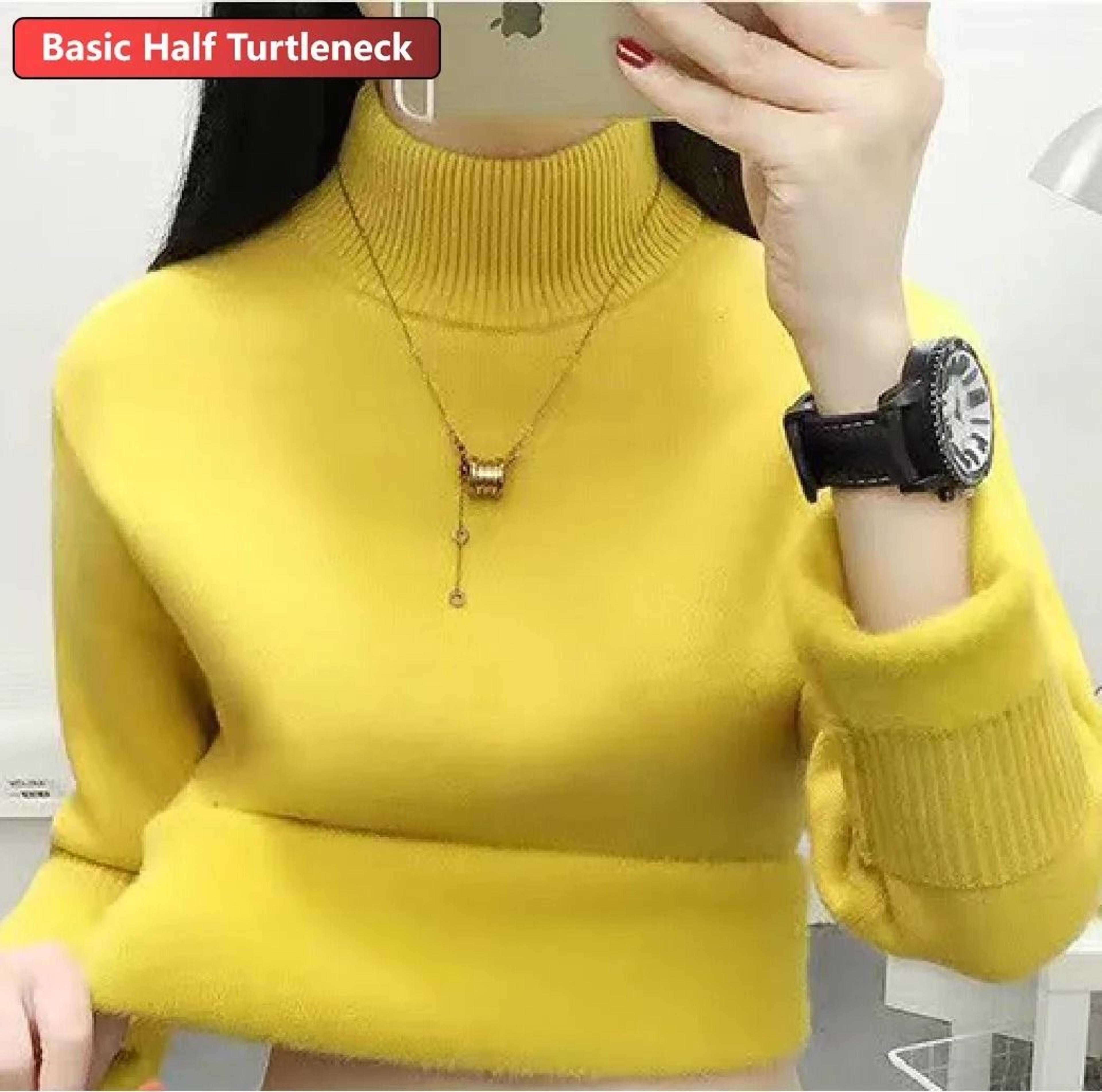 Elegant Thicken VelvetLined Turtleneck Sweater  Slim Knit Pullover  Warm Winter Jumper 24