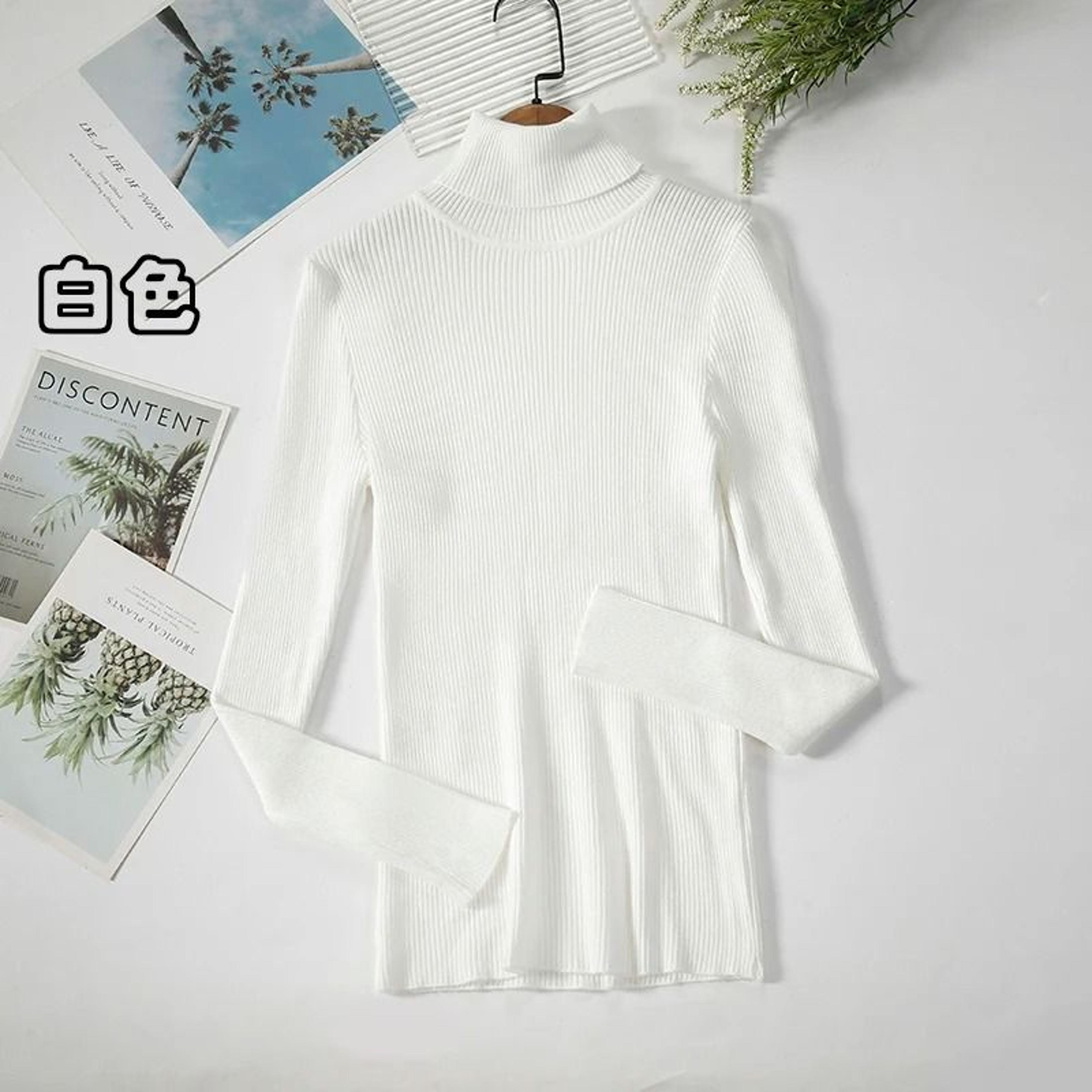 2026 Simple Womens Turtleneck Sweater  Winter Fashion Elastic Knit Pullover  Casual Solid Jumper 17