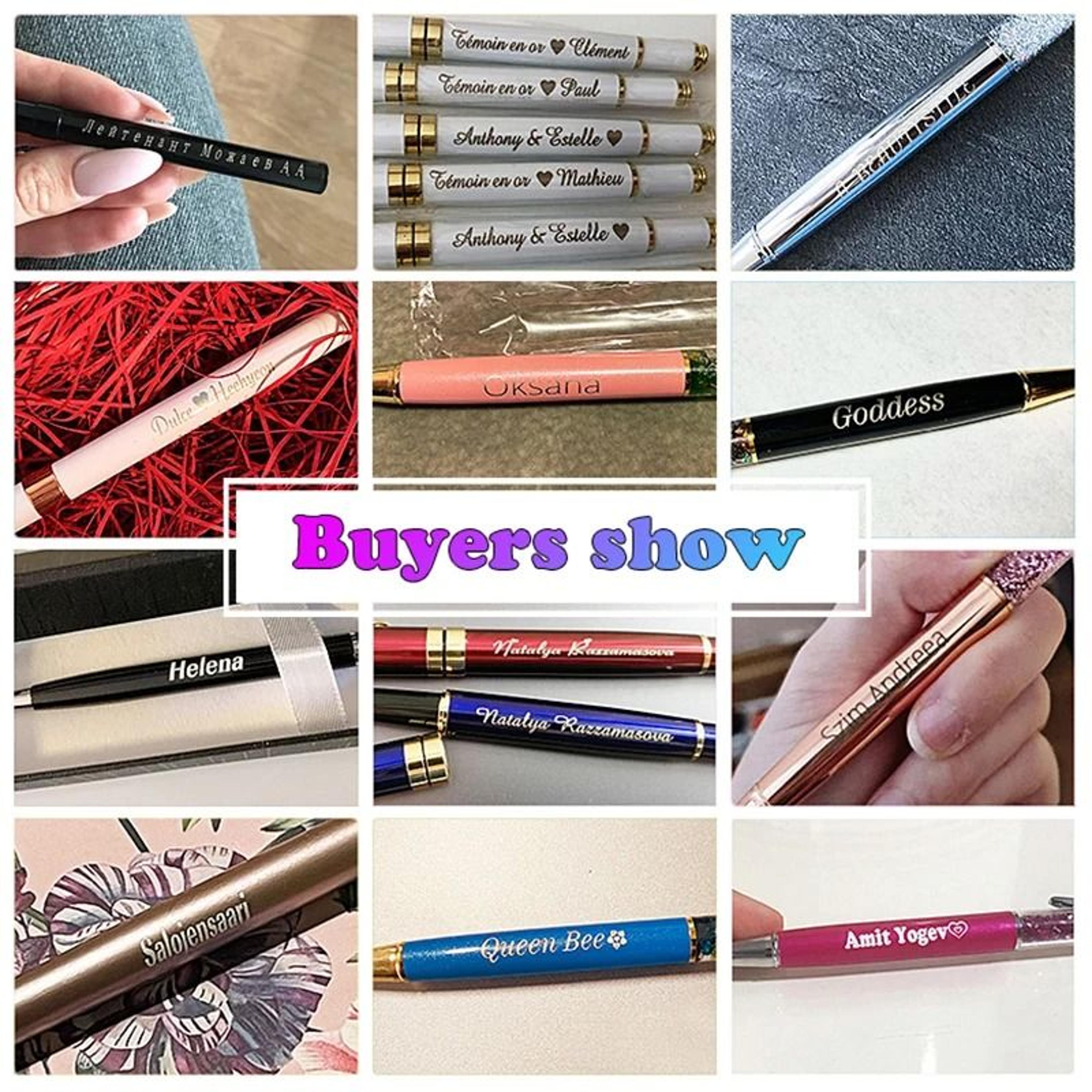 Premium Metal Ballpoint Pens  Rose Gold Custom Engraved Branding  Executive Gift Set 4