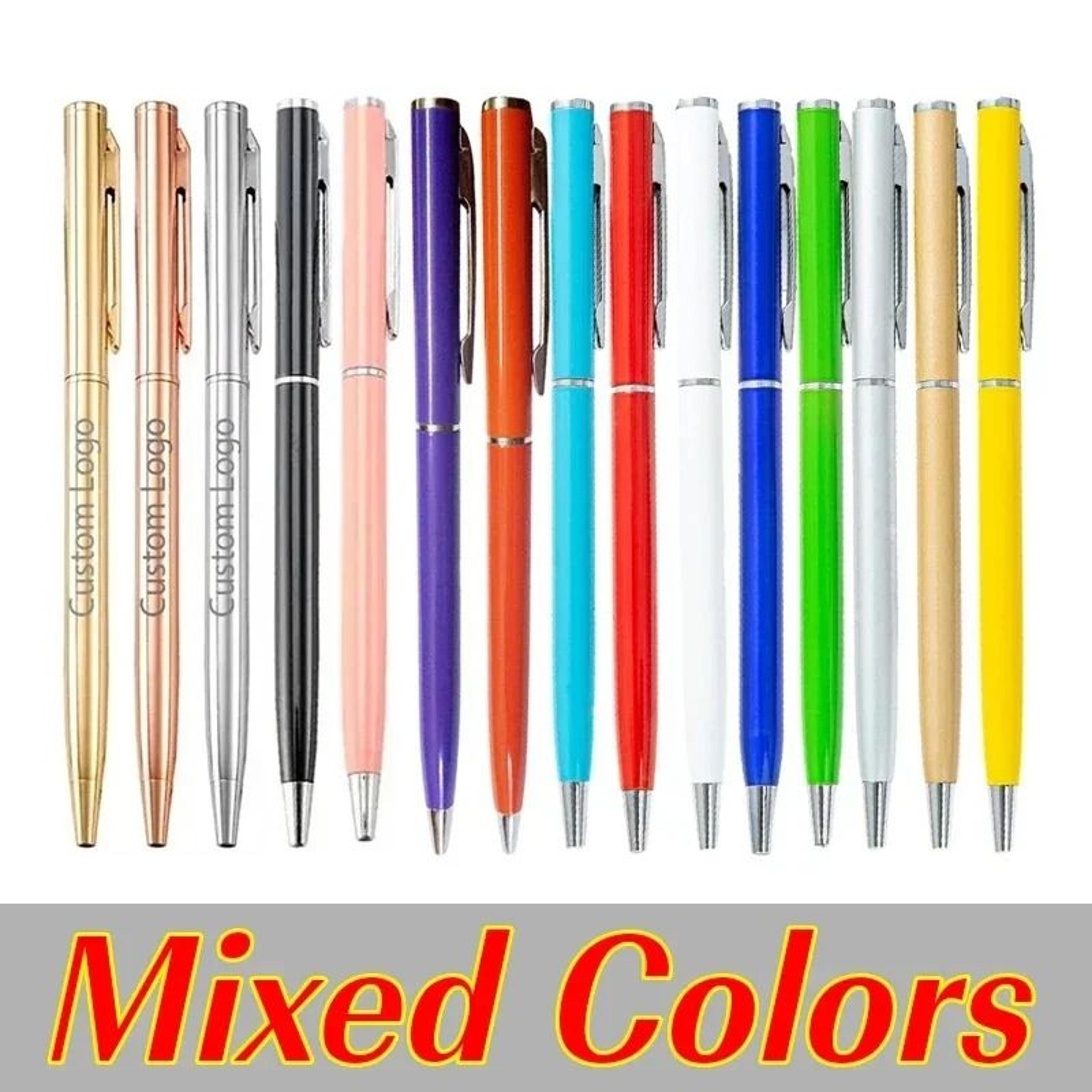 Premium Metal Ballpoint Pens  Rose Gold Custom Engraved Branding  Executive Gift Set 6