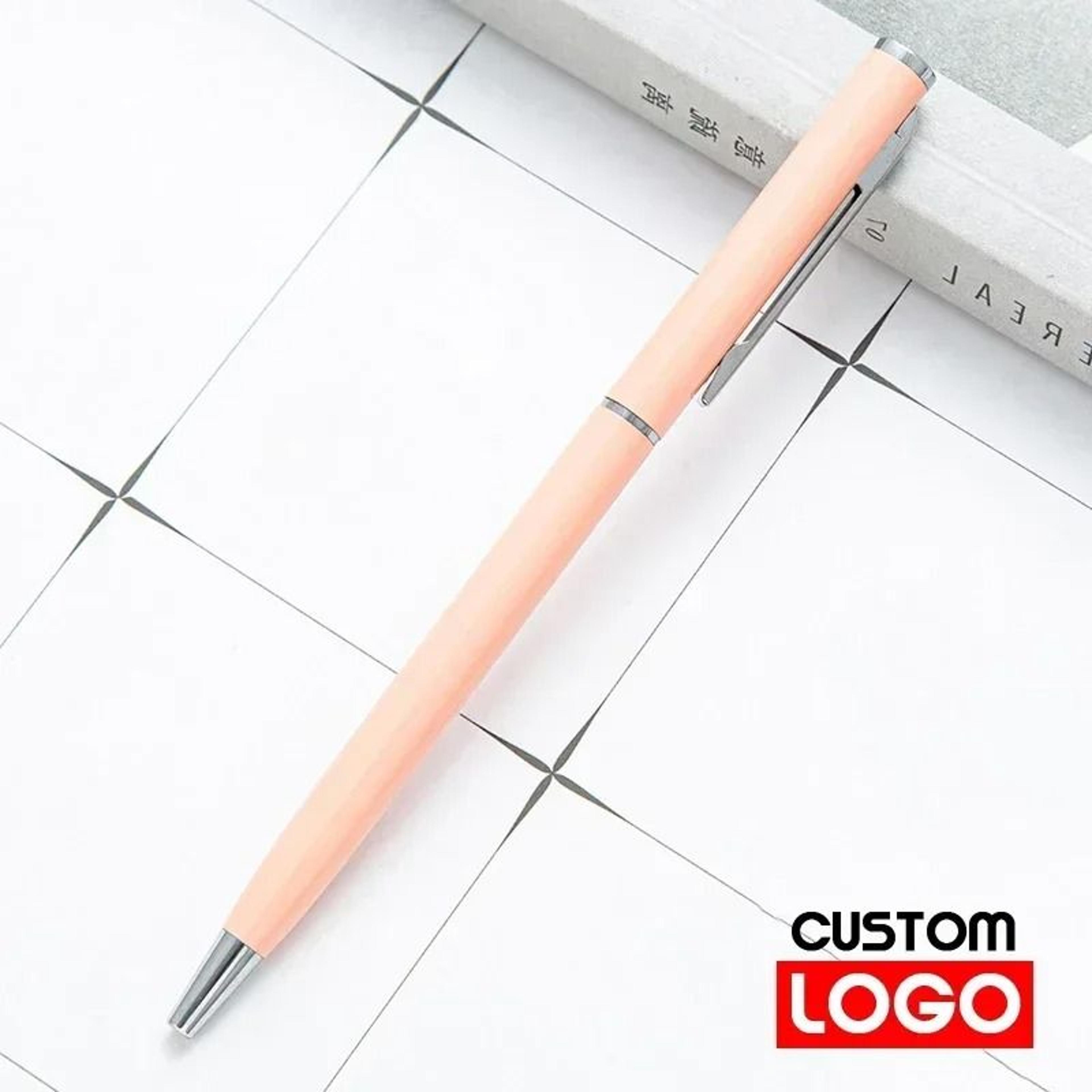 Premium Metal Ballpoint Pens  Rose Gold Custom Engraved Branding  Executive Gift Set 13