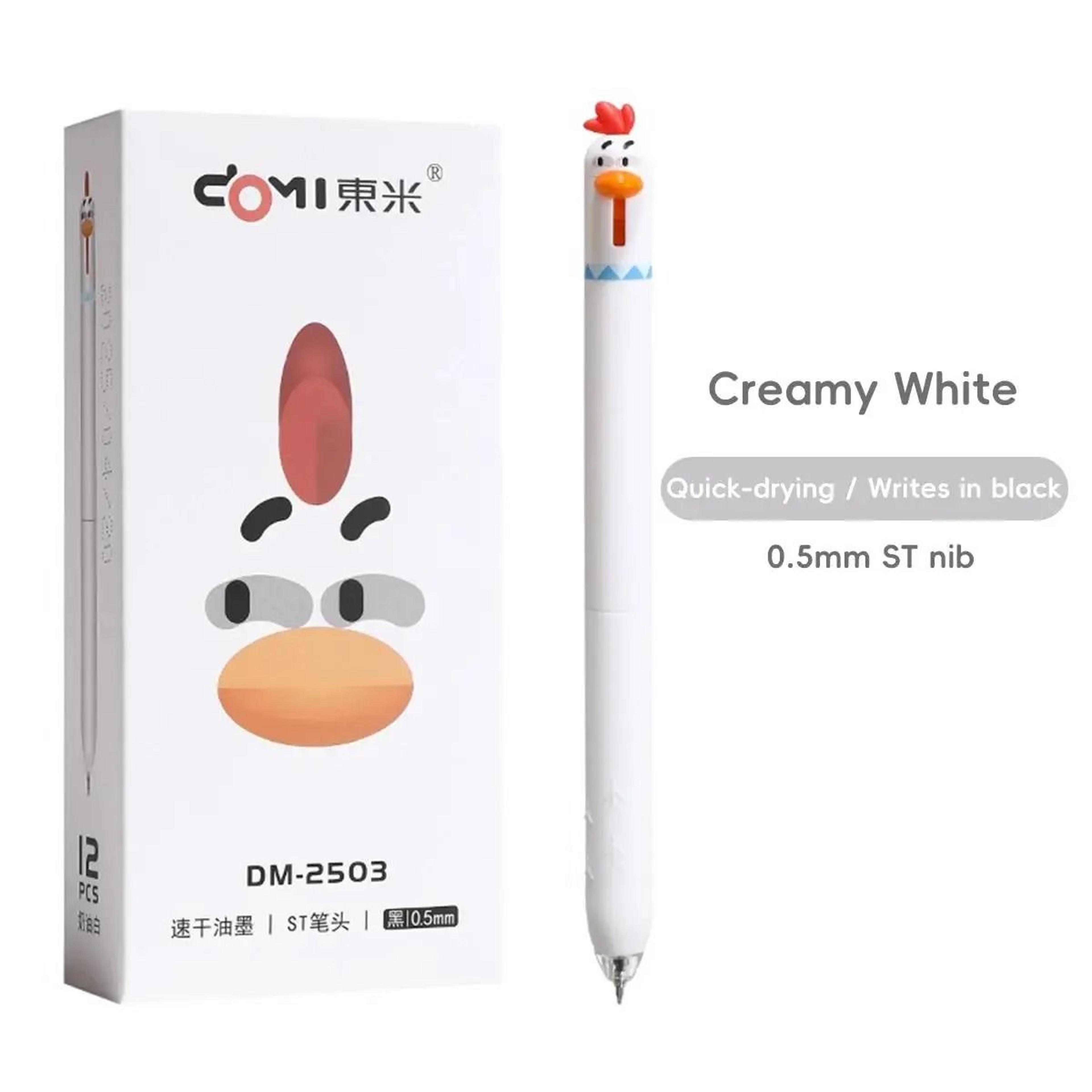Funny Chicken Click Gel Pen  05mm FastDrying Stress Relief Toy  Cute Korean Stationery For School 21