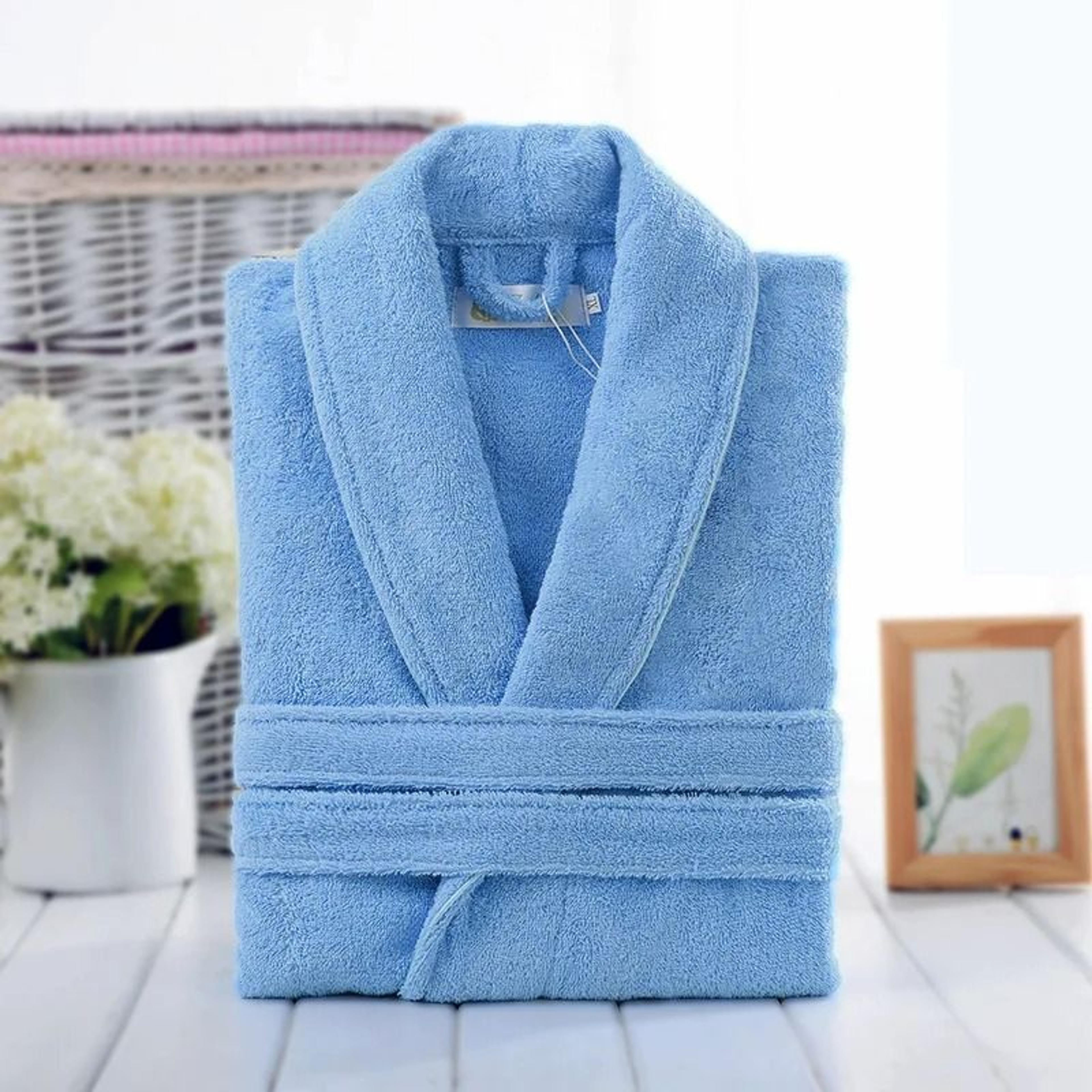 Premium 100 Cotton Toweling Terry Robe  Unisex Soft Bath Robe  Casual Nightrobe Sleepwear 7