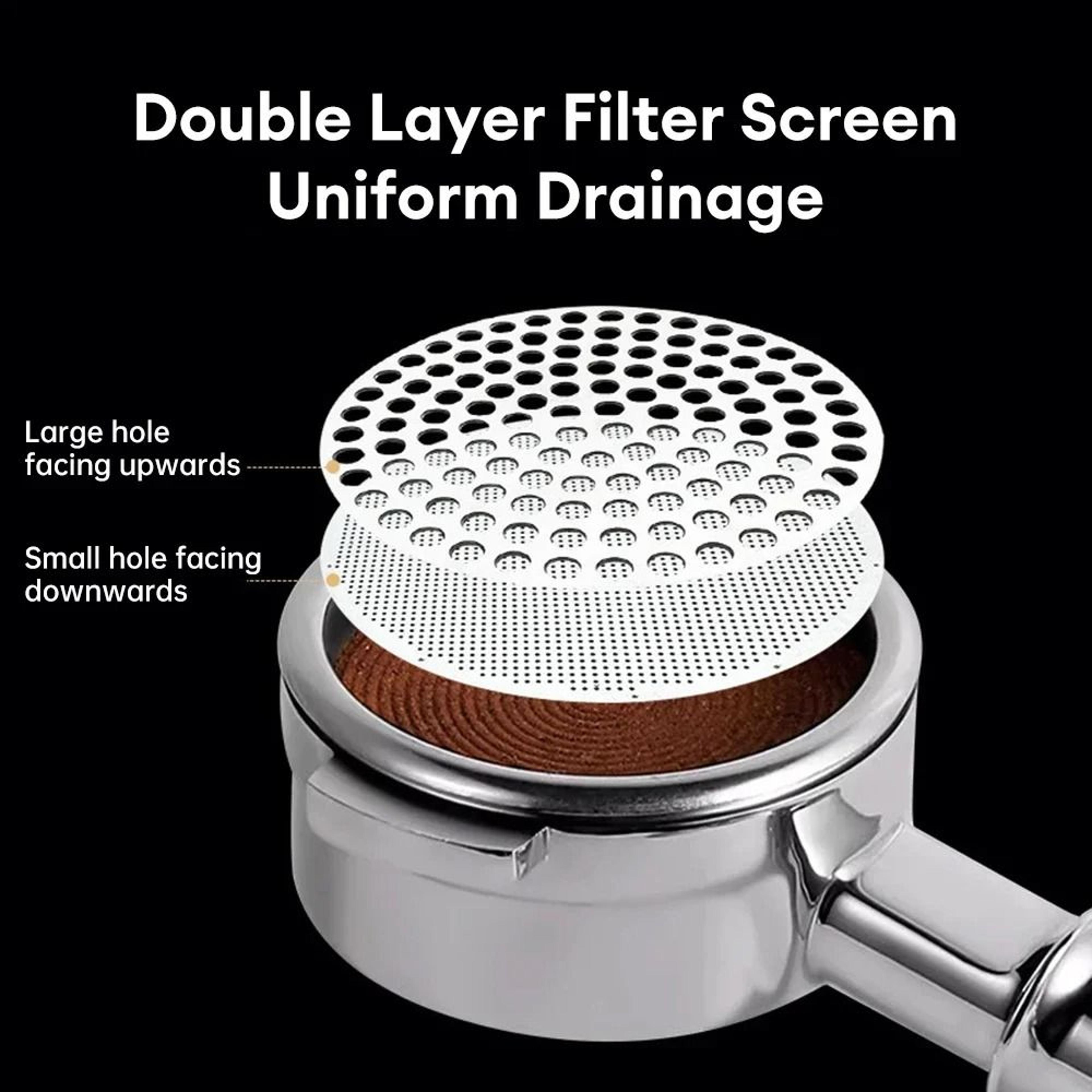 Professional Espresso Puck Screen  Reusable Double Metal Fine Mesh  Heat Resistant Coffee Filter 2