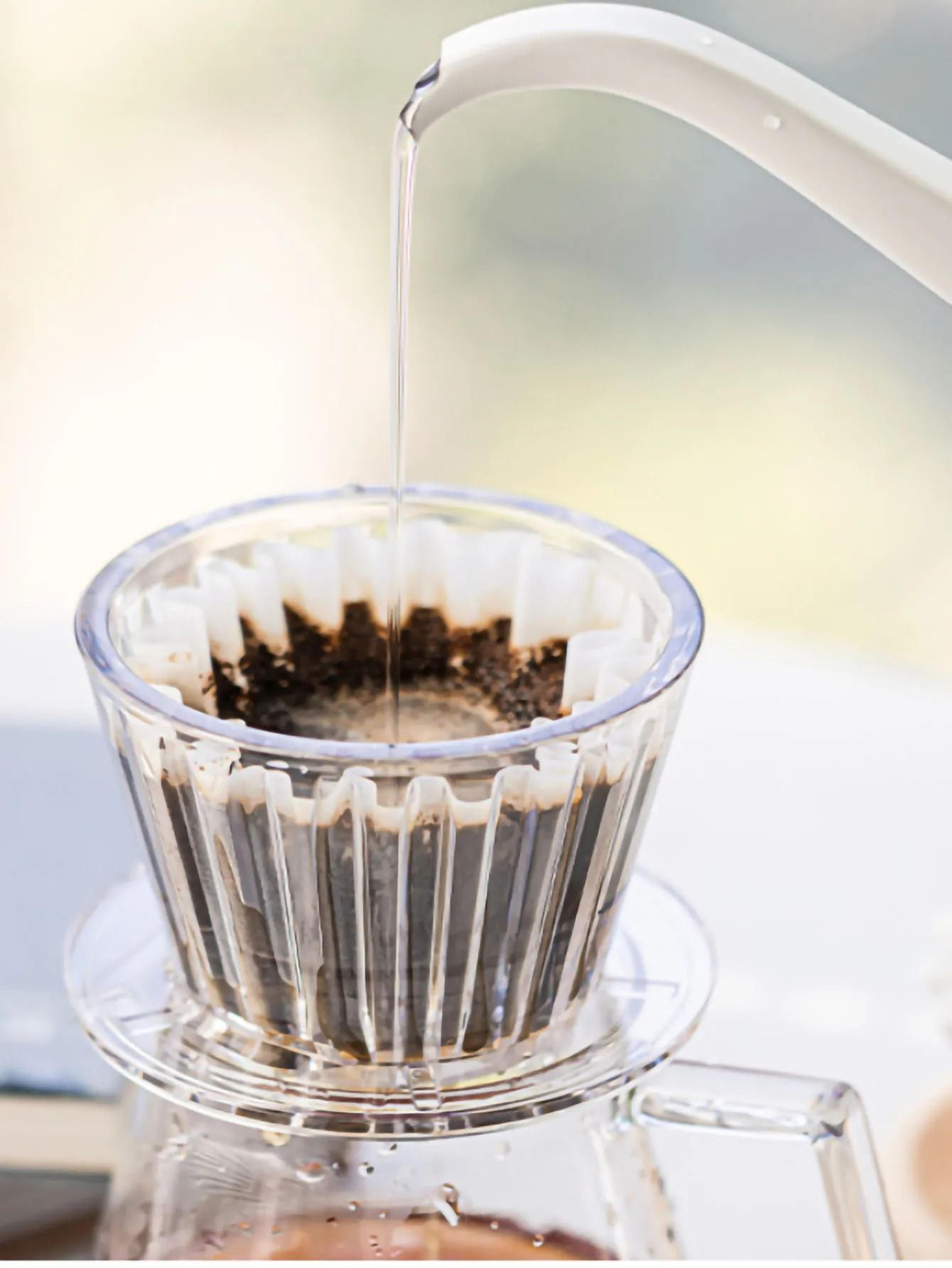 Crystal Eye Wave Coffee Dripper  Flat Bottom Pour Over Filter Cup For Enhanced Uniformity 4