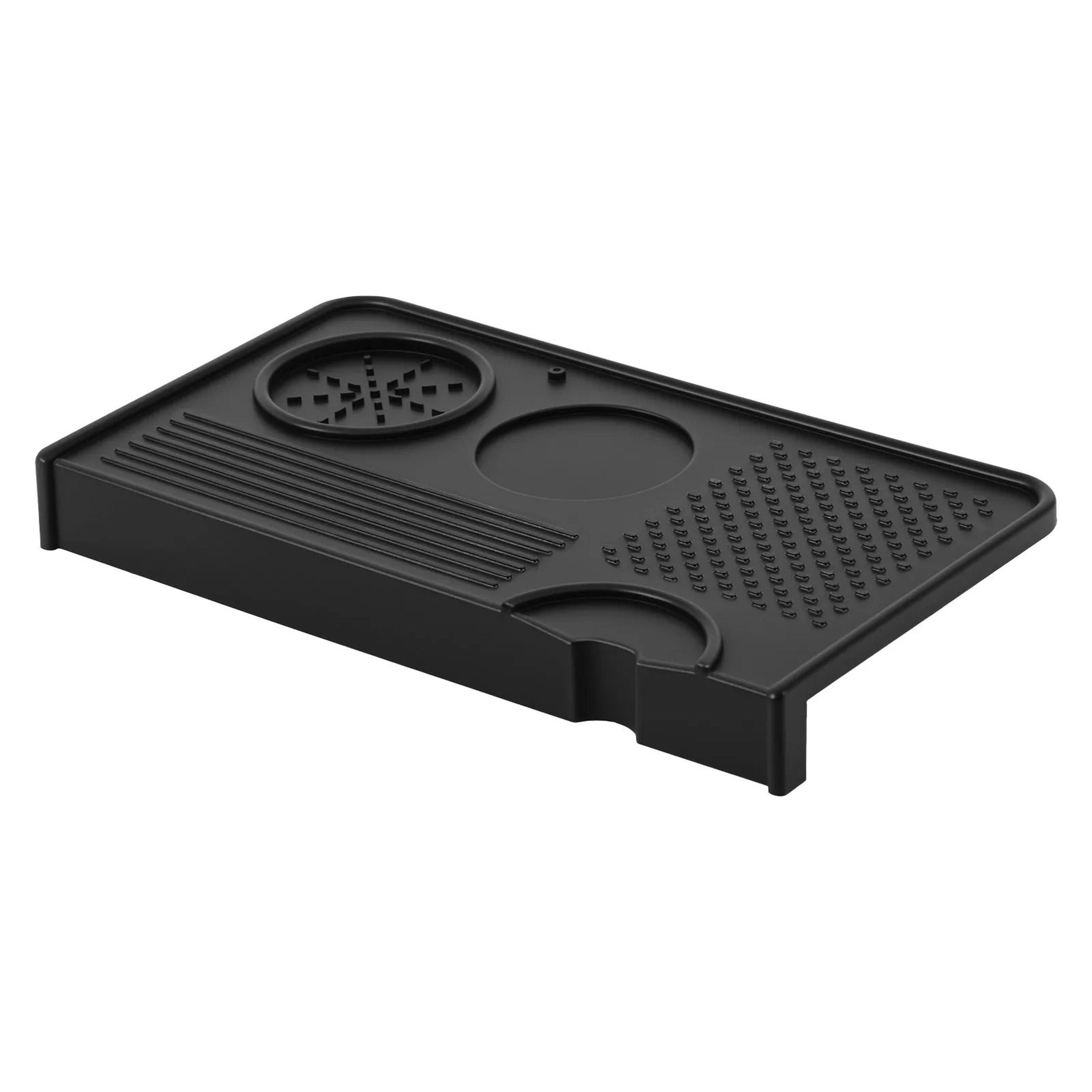 dual-hole silicone espresso tamping mat – waterproof anti-slip station for home brewing