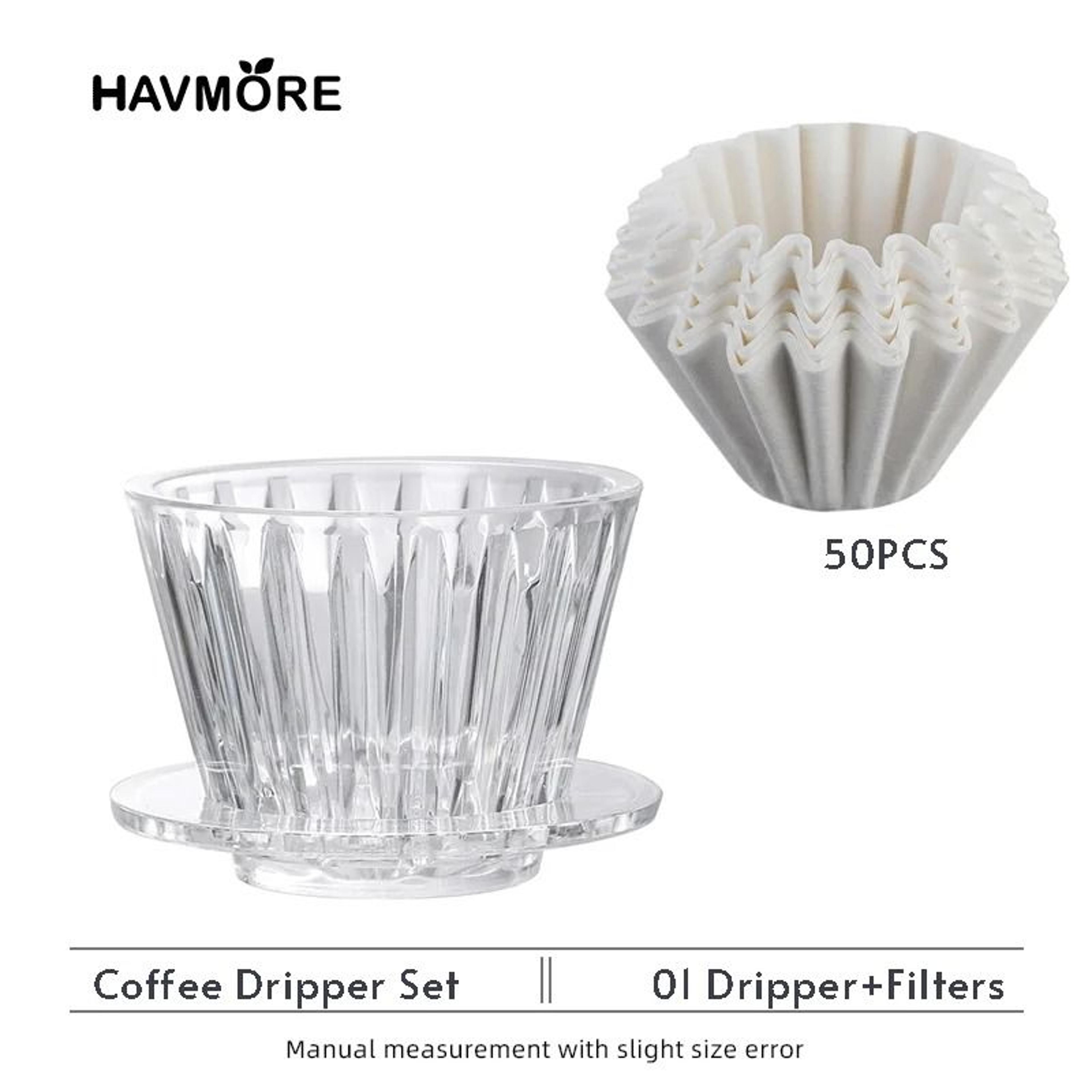 Crystal Eye Wave Coffee Dripper Set  Professional 12 Cup Pour Over Kit With 50 Precision Filter Pap 8