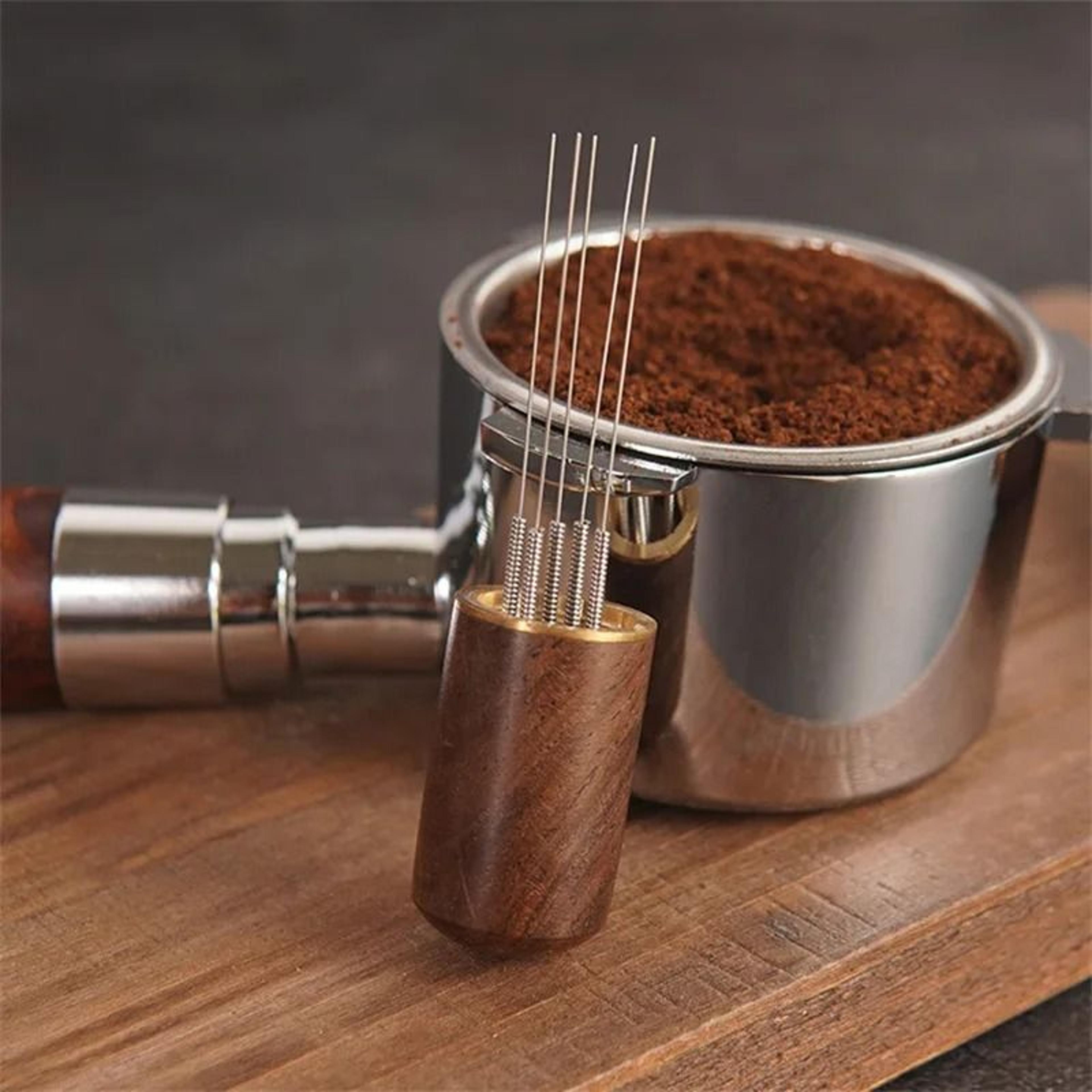 Professional Wooden WDT Tool  8Needle Espresso Distribution  Powder Stirrer For Baristas 1