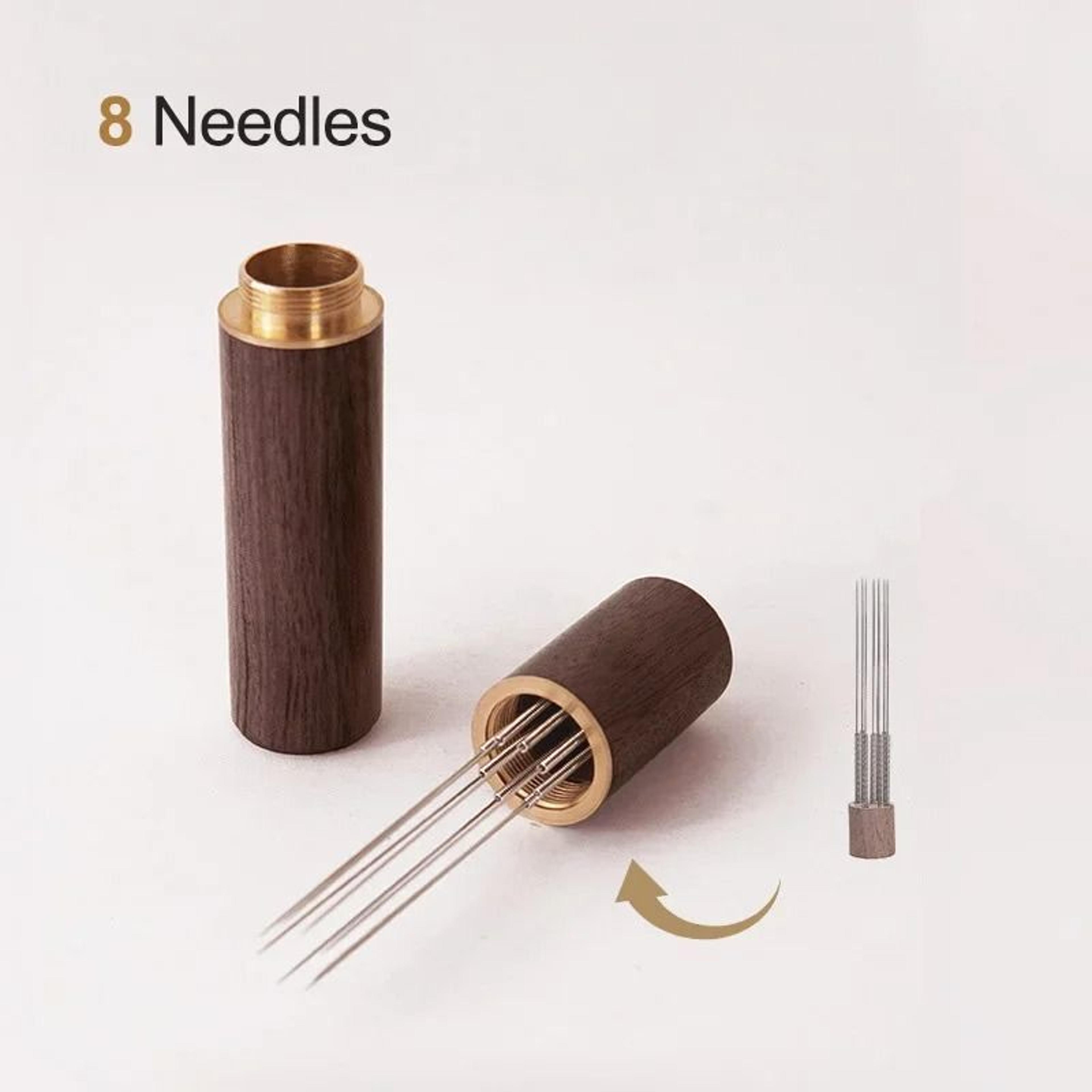 Professional Wooden WDT Tool  8Needle Espresso Distribution  Powder Stirrer For Baristas 6