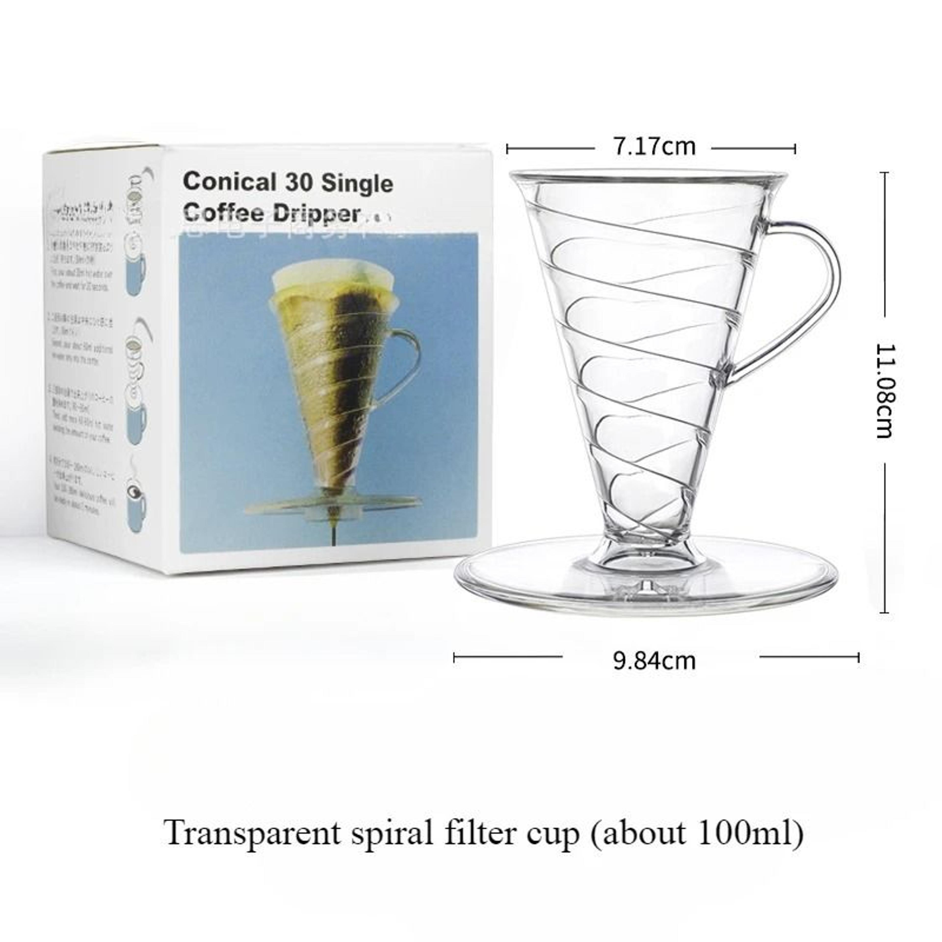 Resin Spiral V30 Coffee Dripper  Professional HandPoured Filter Cup For Home  Office Extraction 5