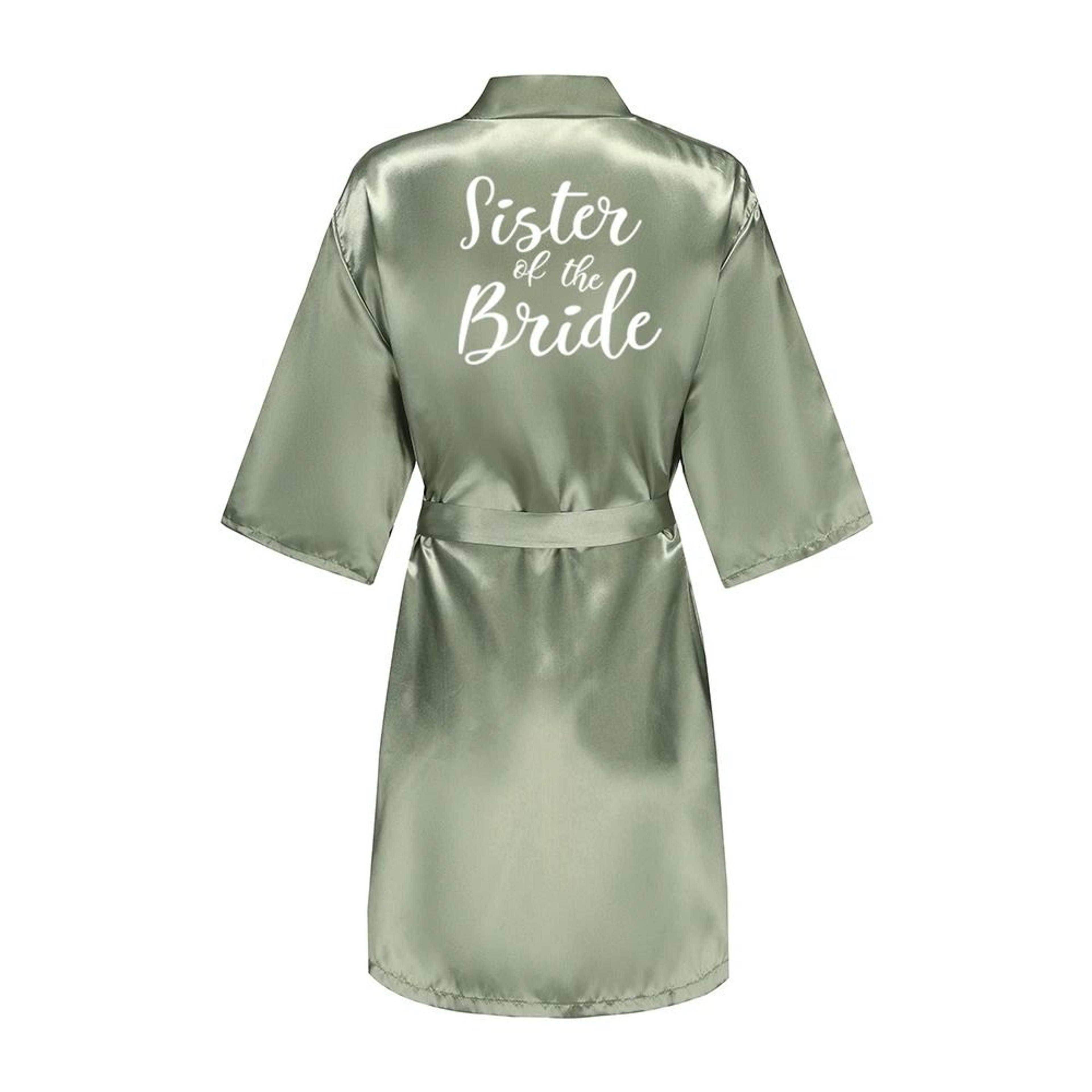 Grass Green Bridal Party Robes  Professional Satin Wedding Getting Ready Gowns For Bride  Bridesmai 19