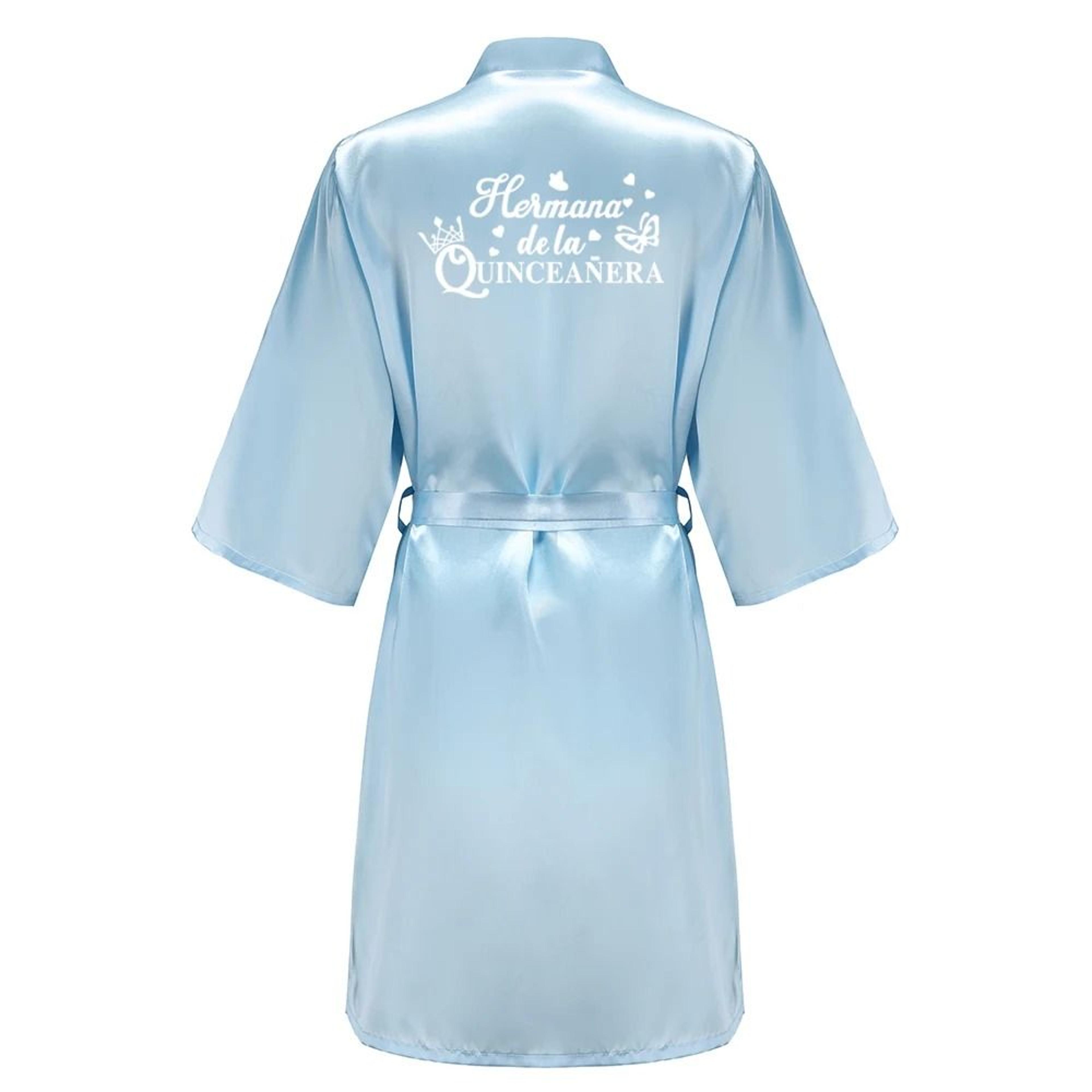 Princess Quinceanera Birthday Party Robe  Professional Silkly Nightgown  Mis XV Sweet 15 Bathrobe 4
