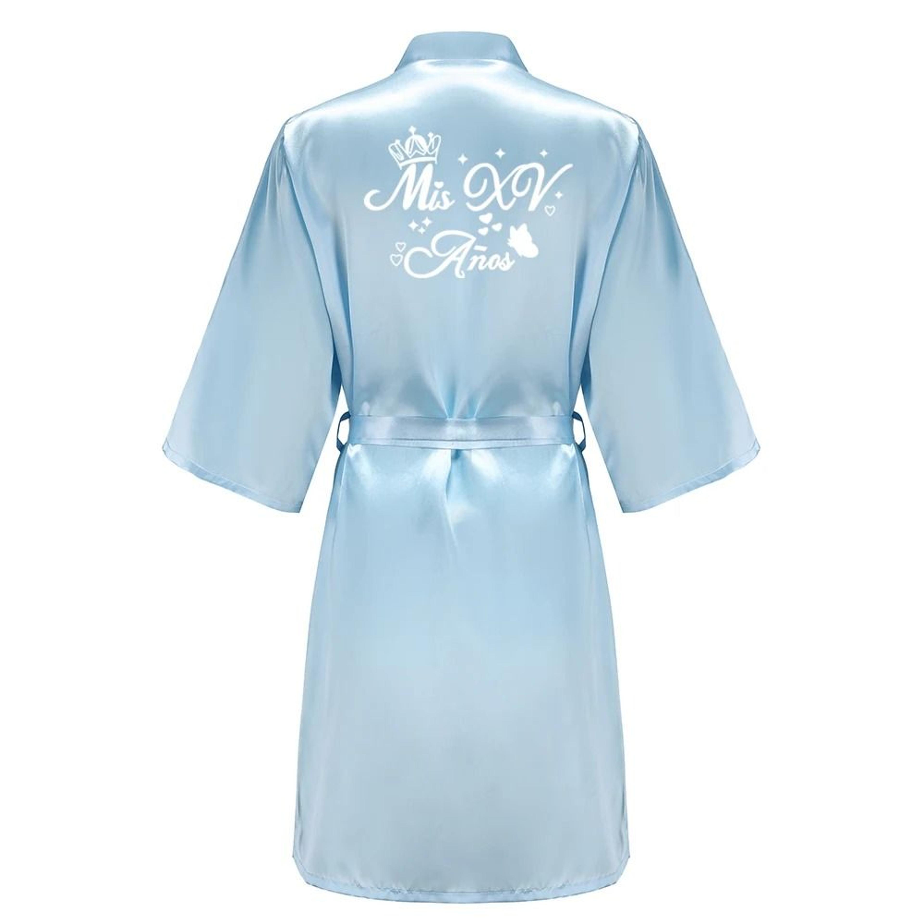 Princess Quinceanera Birthday Party Robe  Professional Silkly Nightgown  Mis XV Sweet 15 Bathrobe 11