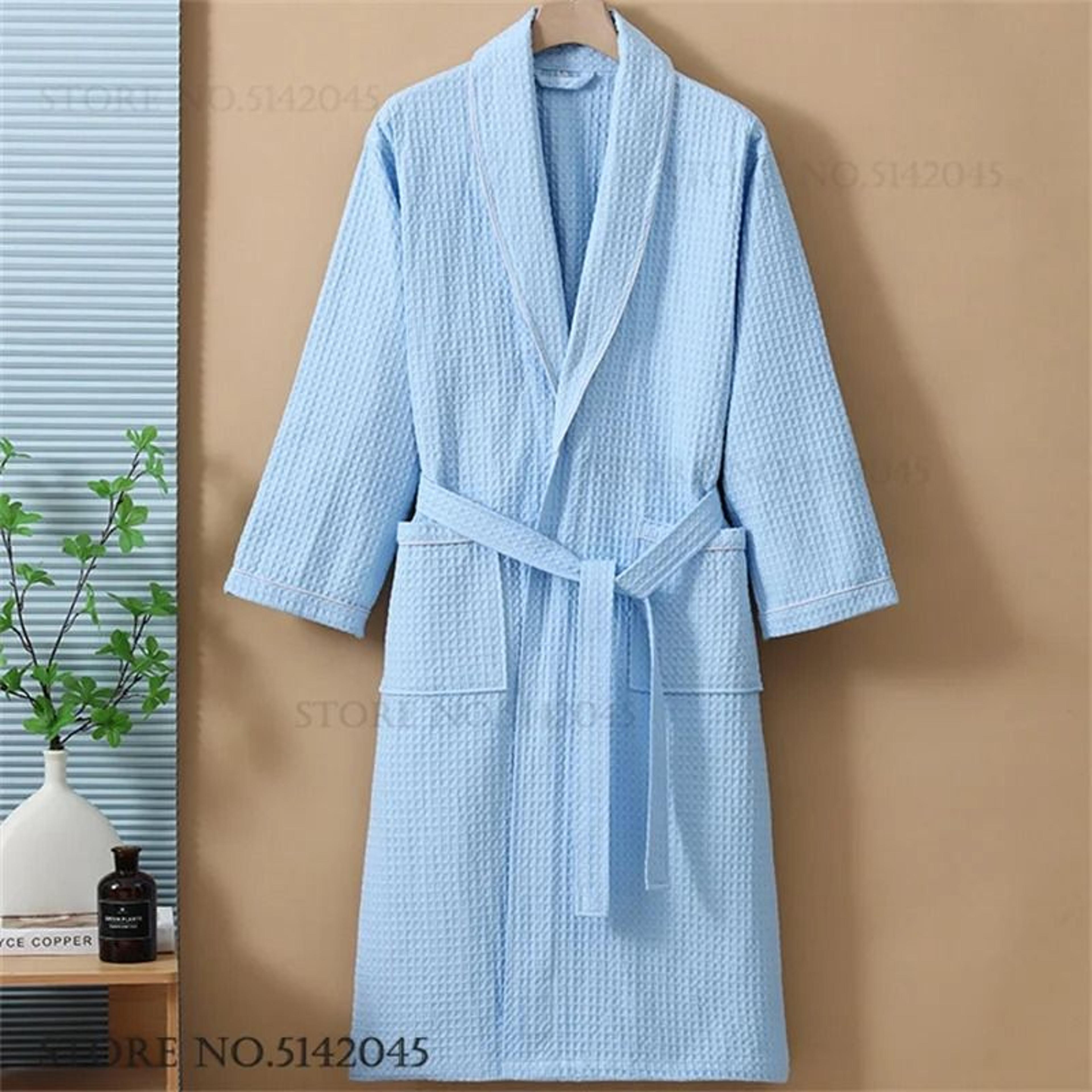 100 Cotton Couple Waffle Robe  Professional Kimono Bathrobe  Casual Summer Loungewear 14
