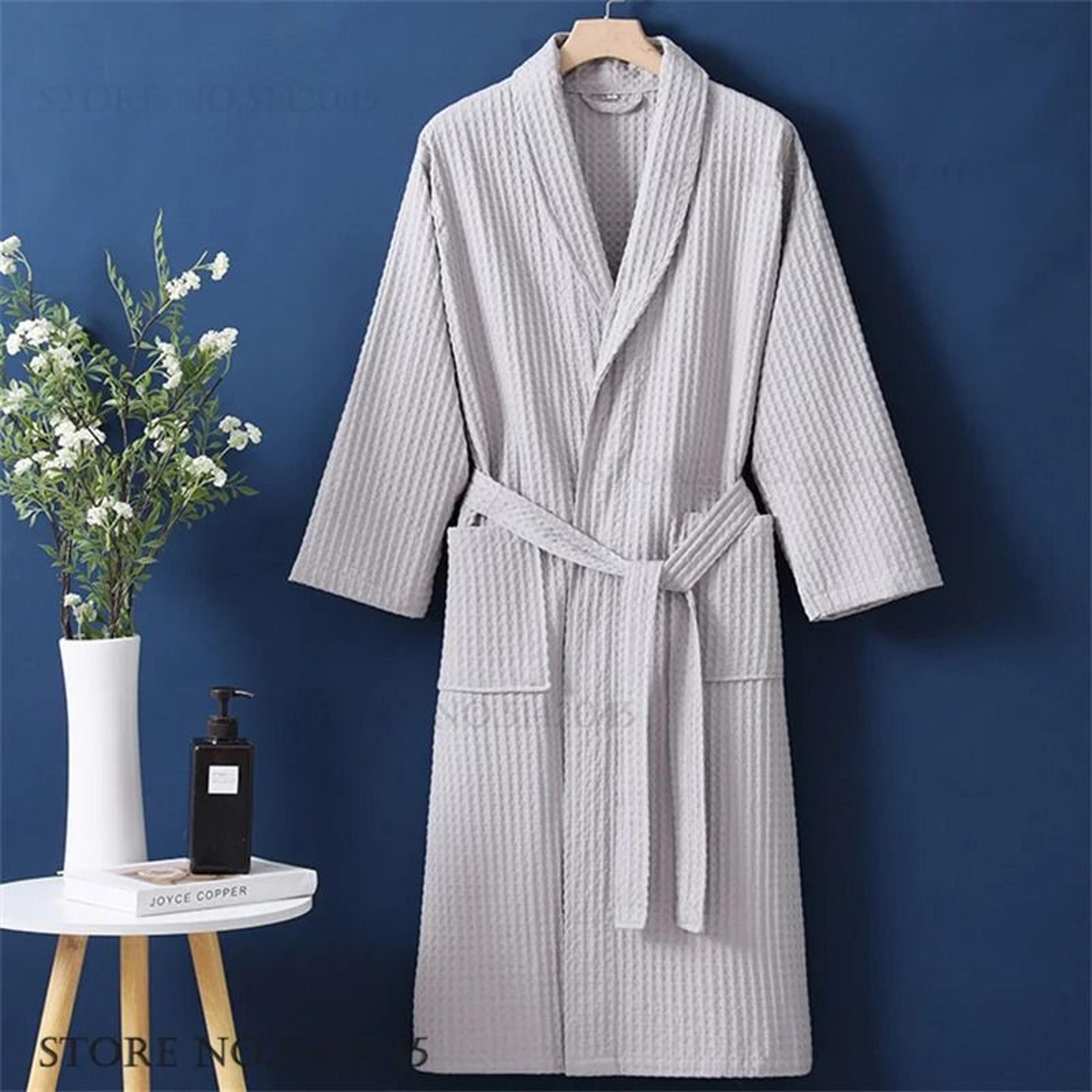 100 Cotton Couple Waffle Robe  Professional Kimono Bathrobe  Casual Summer Loungewear 18