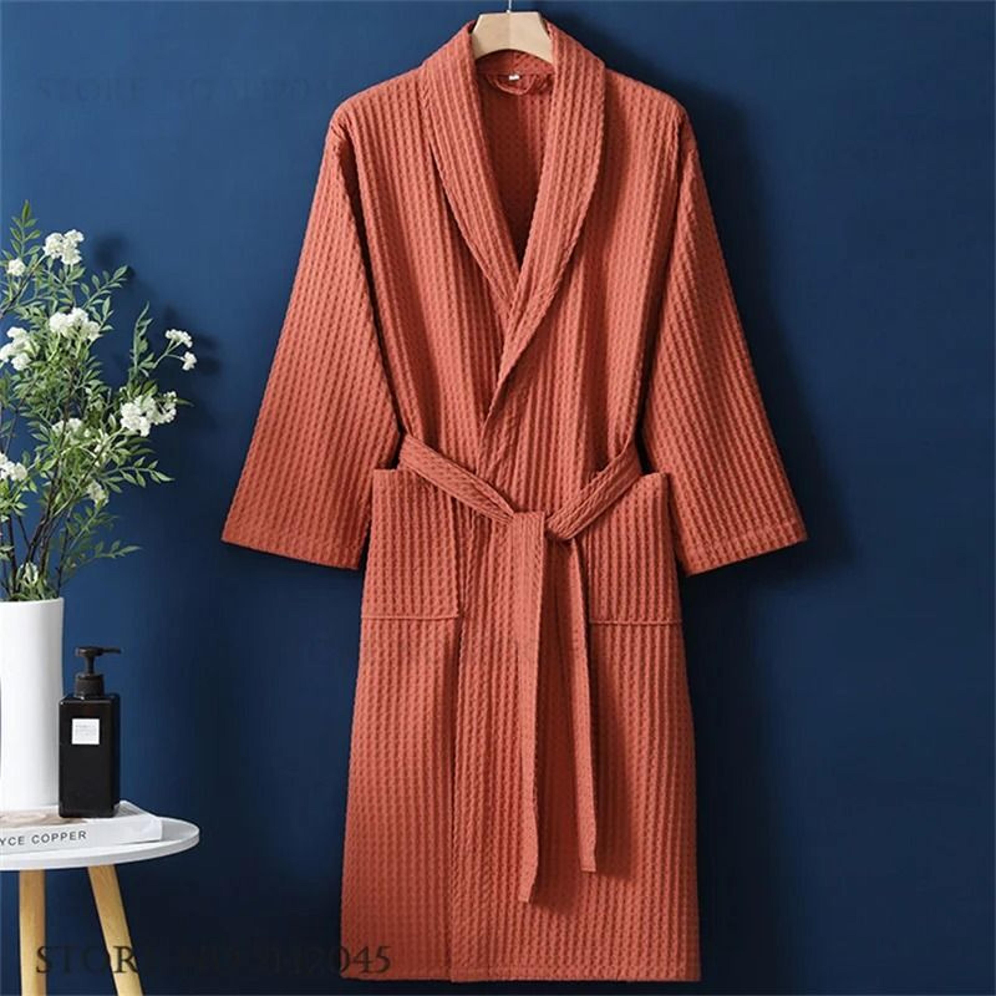 100 Cotton Couple Waffle Robe  Professional Kimono Bathrobe  Casual Summer Loungewear 19