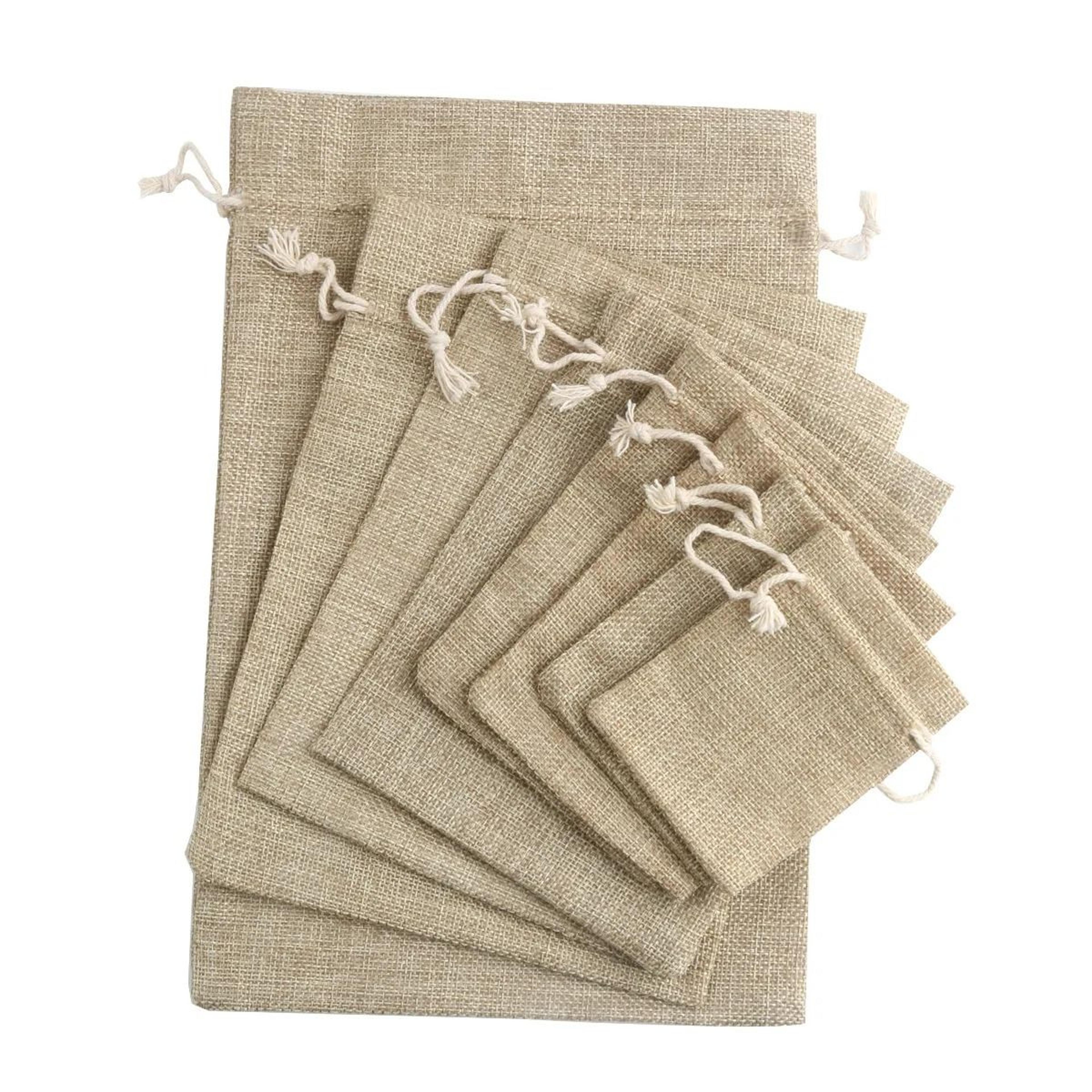 Jute  Cotton Linen Jewelry Bags  HighPerformance Drawstring Packaging Pouches  Burlap Wedding Sacks 4